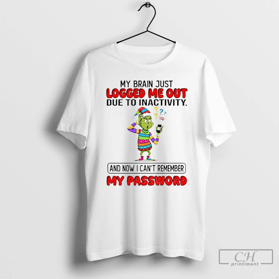 Classic Grinch Santa My Brain Just Logged Me Out Due To Inactivity And Now T-Shirts, Hoodie, Sweatshirt