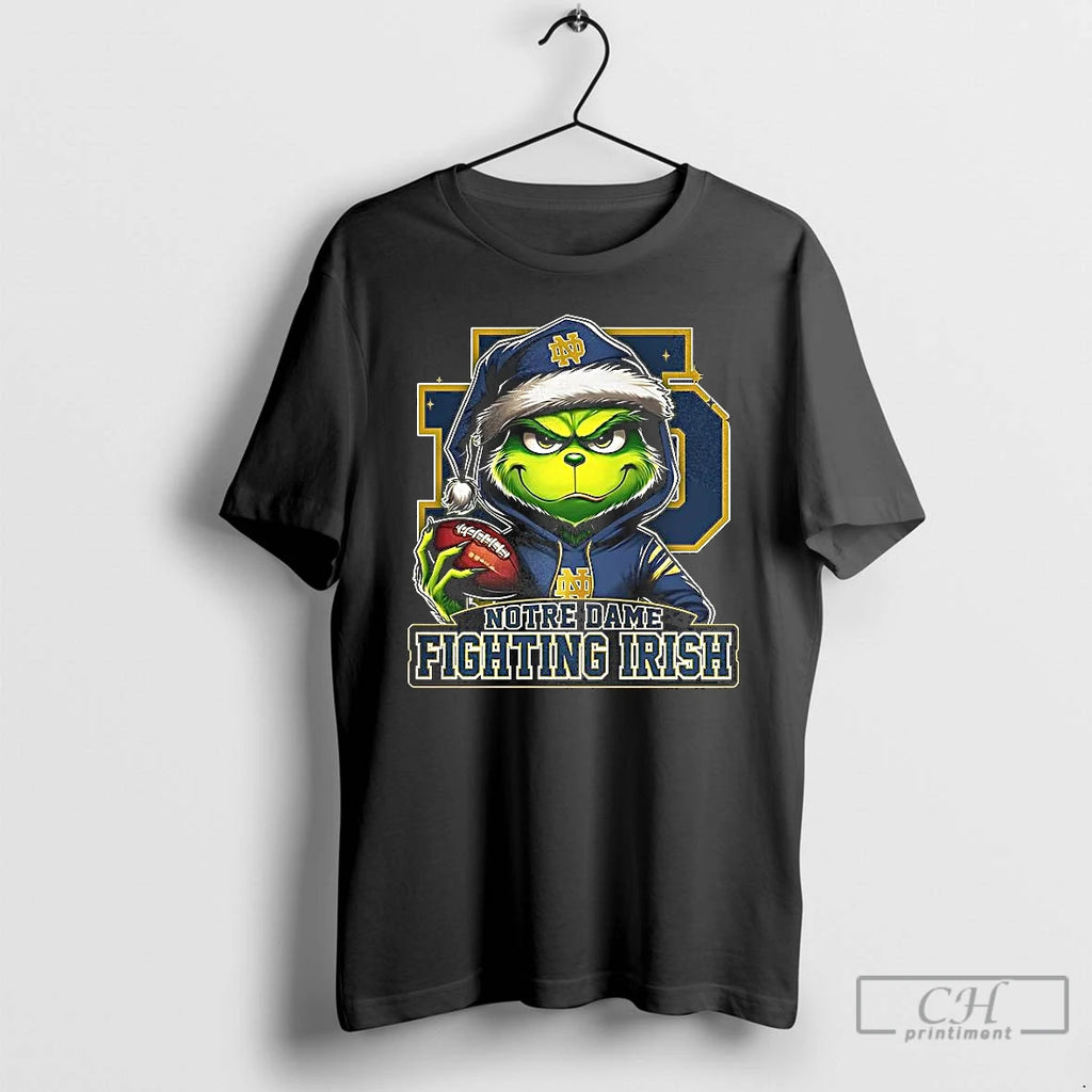 Classic Grinch X Notre Dame Fighting Irish Football 2025 Merry Christmas T-Shirts, Hoodie, Sweatshirt | AU01DripNestTees.com