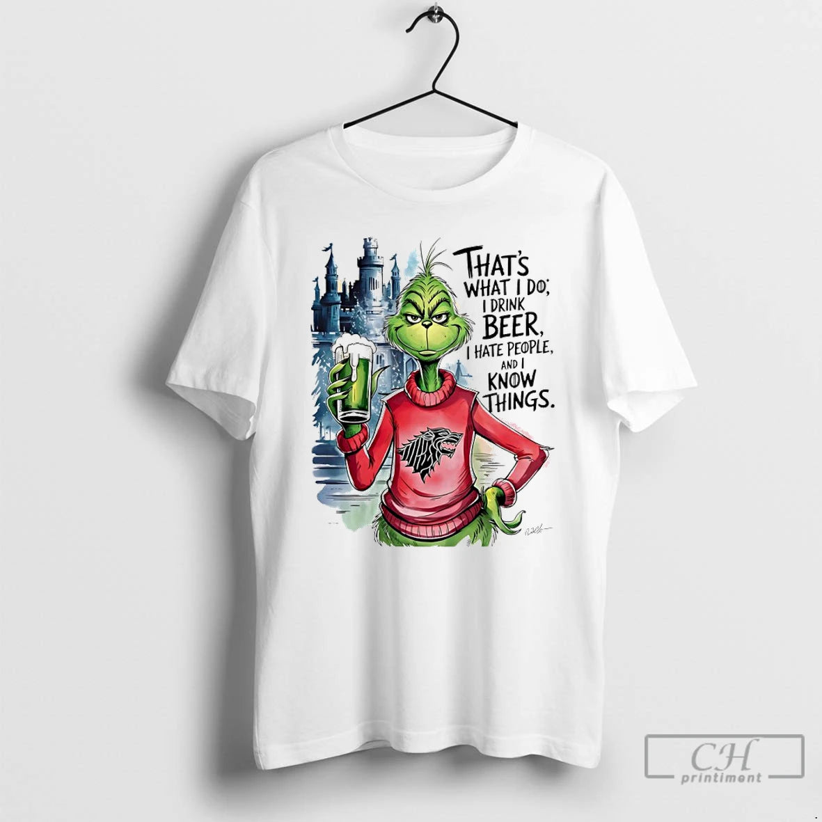 Classic Grinch Thats What I Do I Drink Beer I Hate People And I Know T-Shirts, Hoodie, Sweatshirt | AU01DripNestTees.com