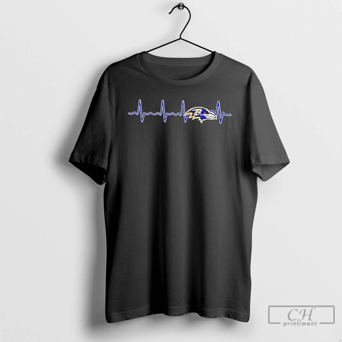 Classic Heartbeat Baltimore Ravens Football Logo Graphic T-Shirts, Hoodie, Sweatshirt | AU01DripNestTees.com
