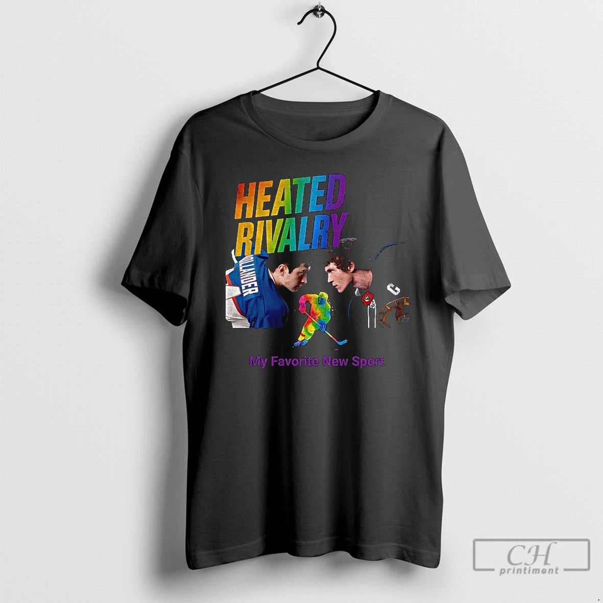 Classic Heated Rivalry Gay Hockey Pride Lgbtq Rainbow Hockey Graphic T-Shirts, Hoodie, Sweatshirt | AU01DripNestTees.com