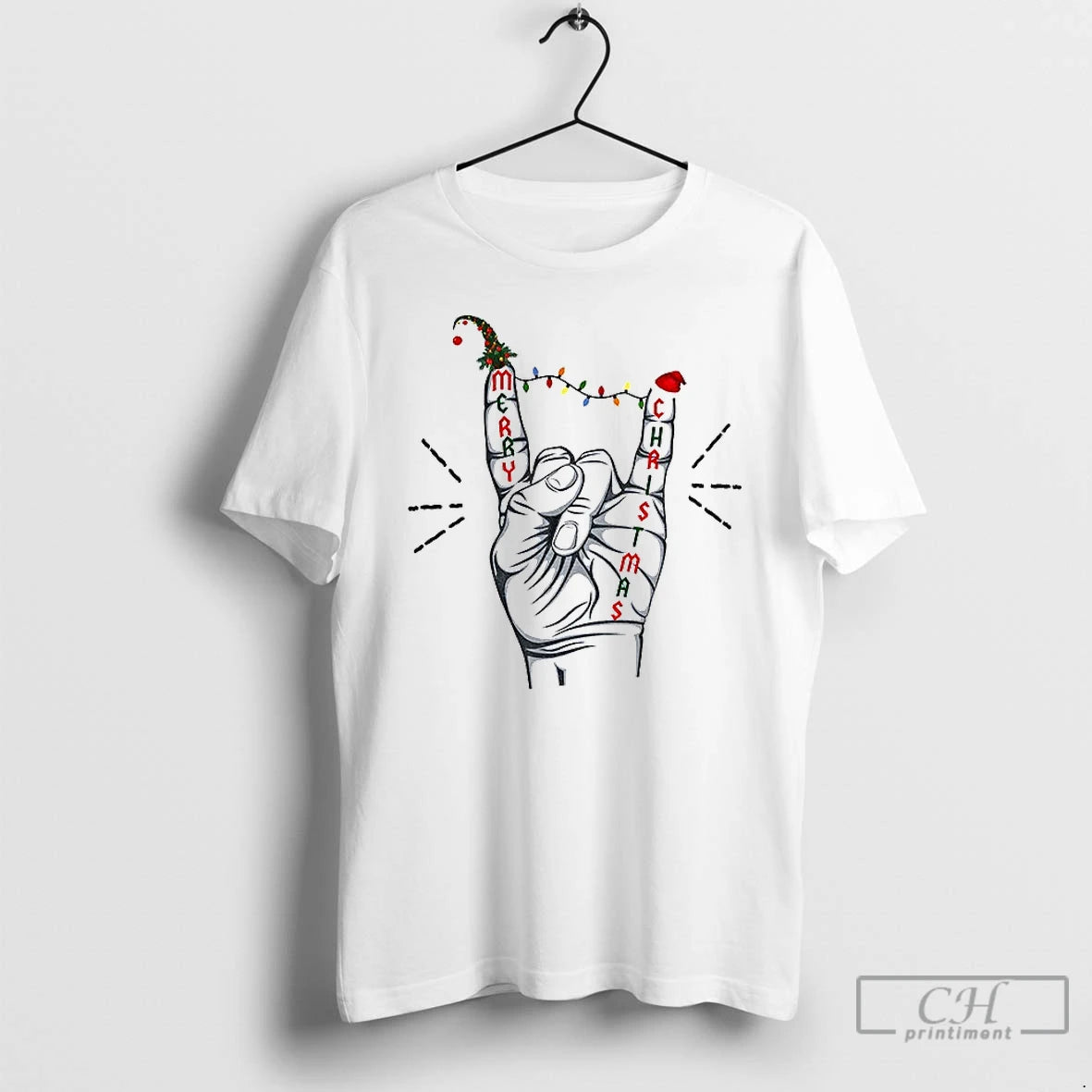 Classic Heavy Metal Rock Horns Christmas T-Shirts, Hoodie, Sweatshirt | AU01DripNestTees.com