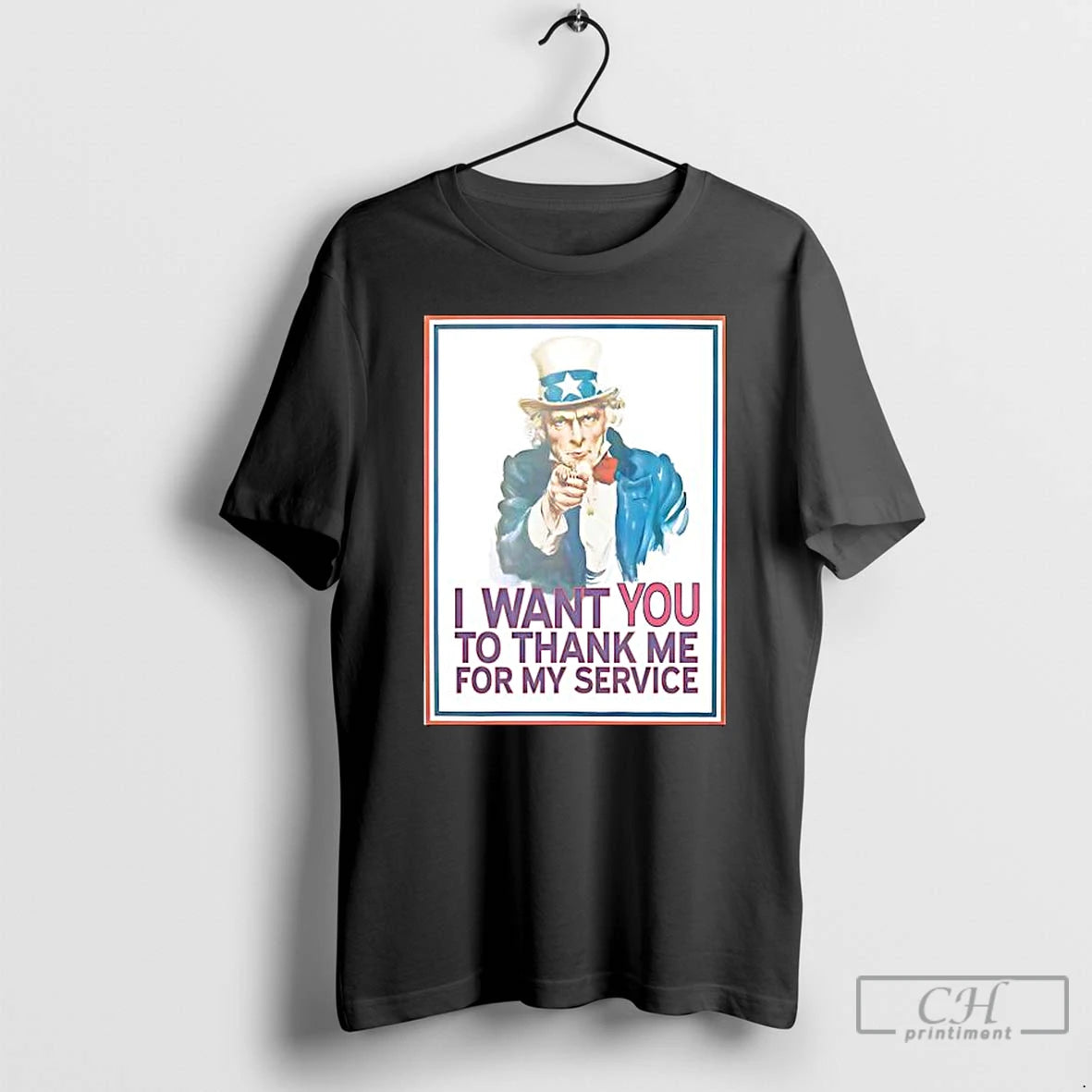 Classic I Want You To Thank Me For My Service Uncle Sam T Shirts Sweater Hoodie, Sweatshirt | AU01DripNestTees.com