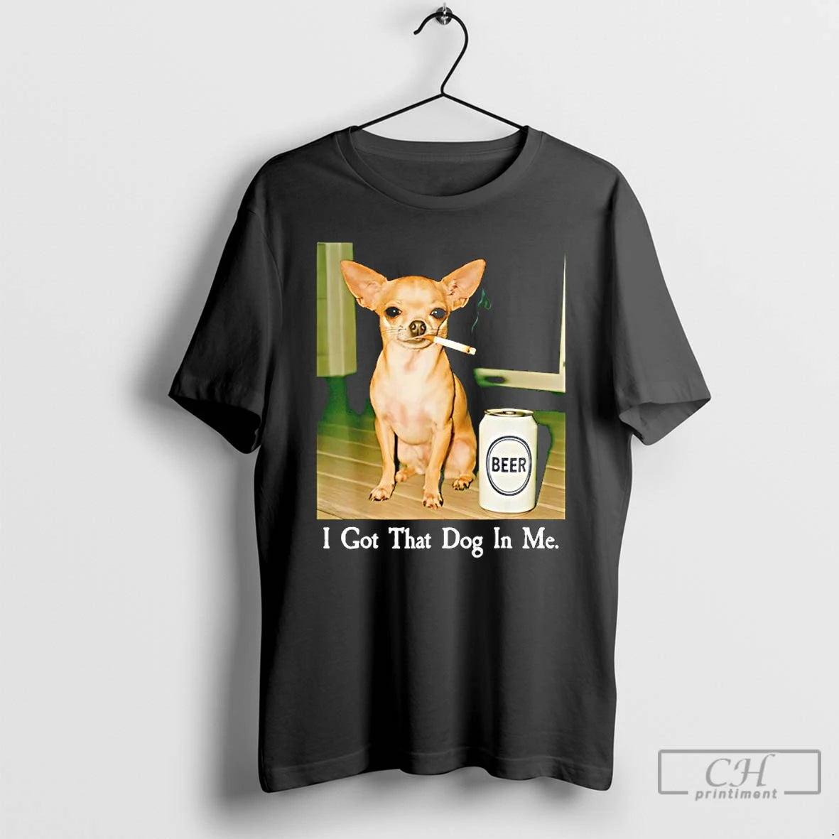 Classic I Got That Dog In Me Chihuahua Smoking Beer Meme T-Shirts, Hoodie, Sweatshirt | AU01DripNestTees.com
