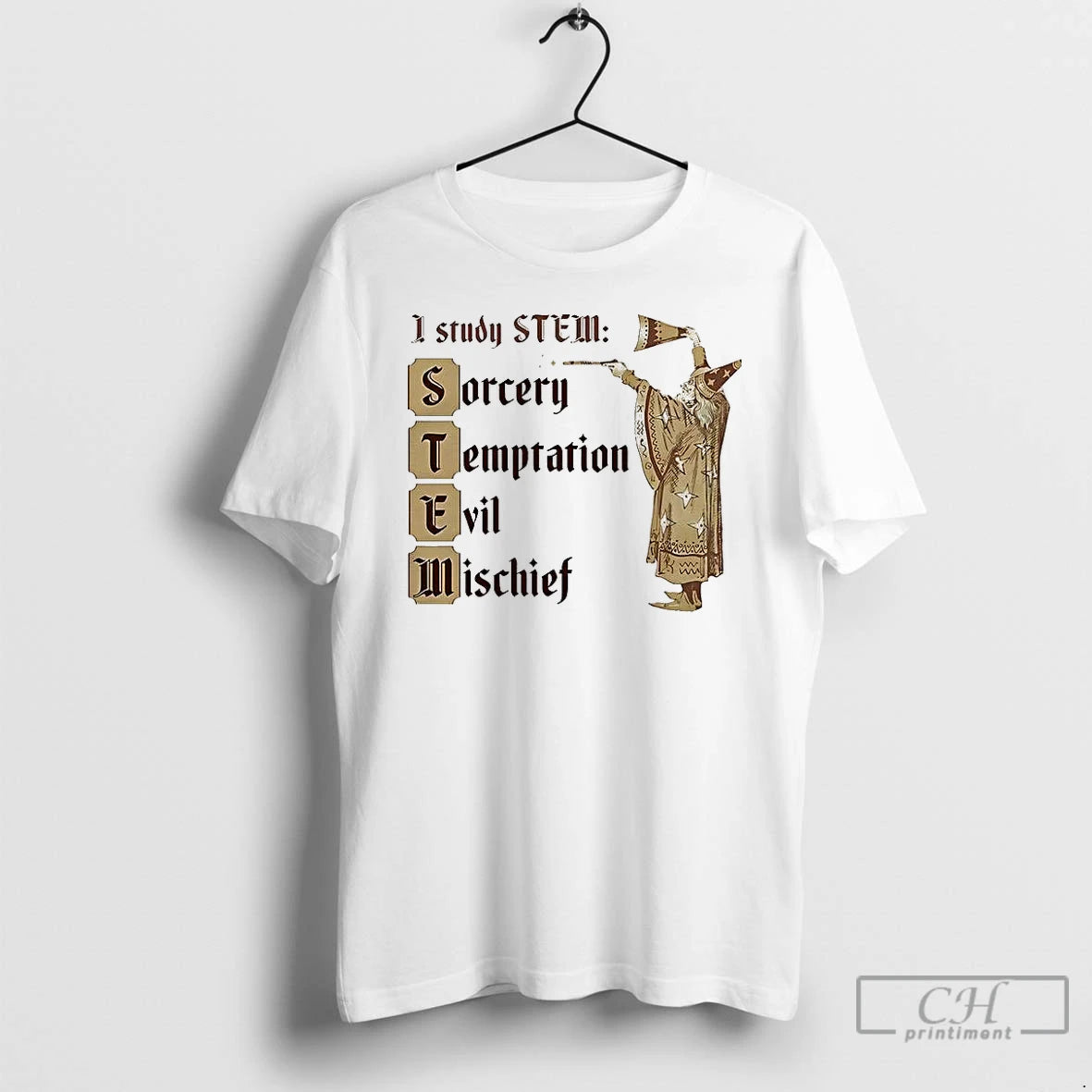 Classic I Study Stem Sorcery Temptation Evil Mischief Wizard Casts Spells T-Shirts, Hoodie, Sweatshirt | AU01DripNestTees.com