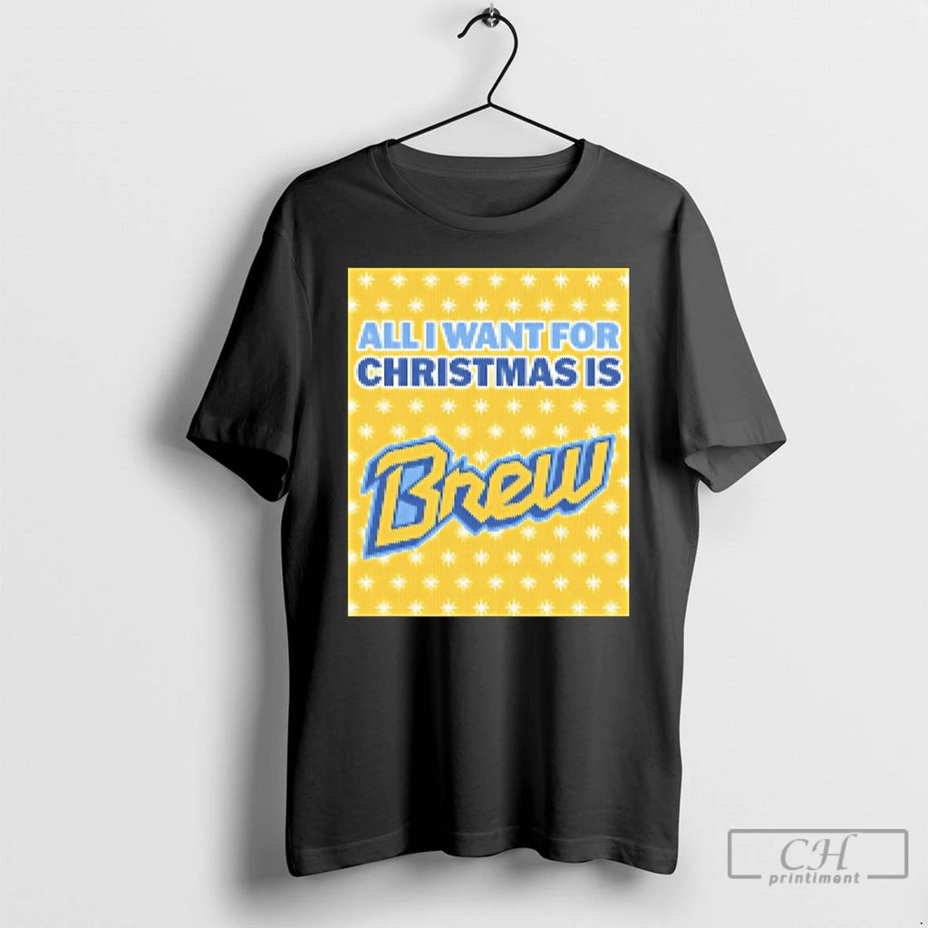 Classic I Want For Christmas Is Brew Baseball Ugly T-Shirts, Hoodie, Sweatshirt | AU01DripNestTees.com