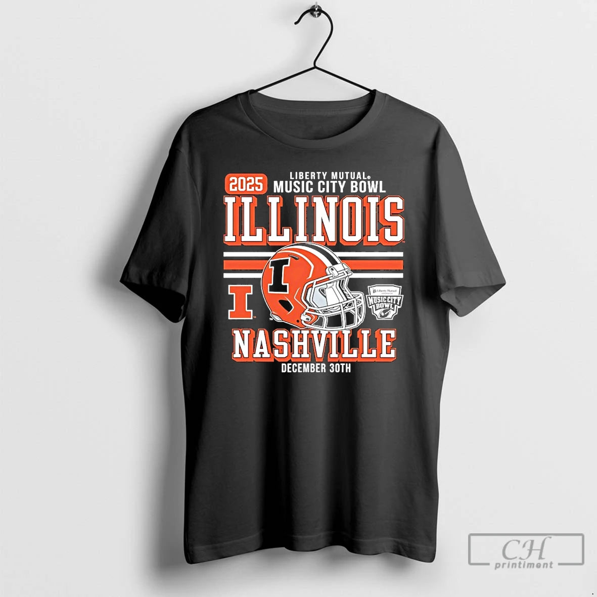 Classic Illinois Fighting Illini Football 2025 Music City Bowl Helmet T-Shirts, Hoodie, Sweatshirt | AU01DripNestTees.com
