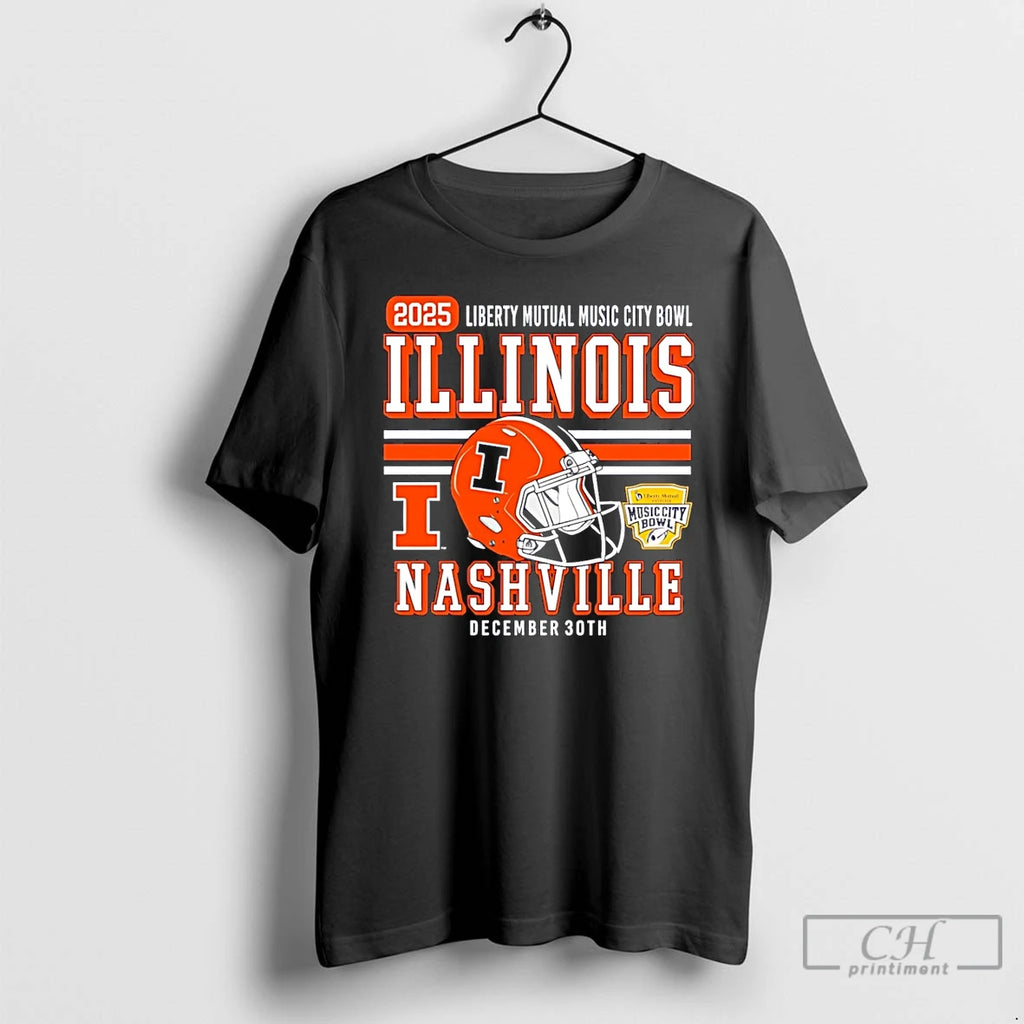 Classic Illinois Fighting Illini Football 2025 Music City Bowl T-Shirts, Hoodie, Sweatshirt | AU01DripNestTees.com
