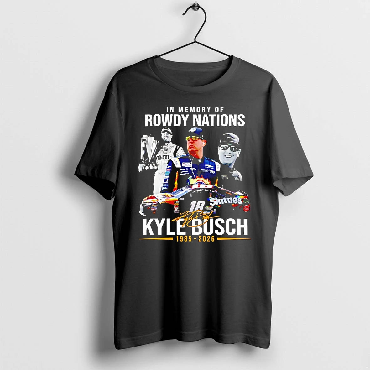 Classic In Memory Of Kyle Busch 1985 2026 18 Rowdy Nations Signature Shirts Sweater