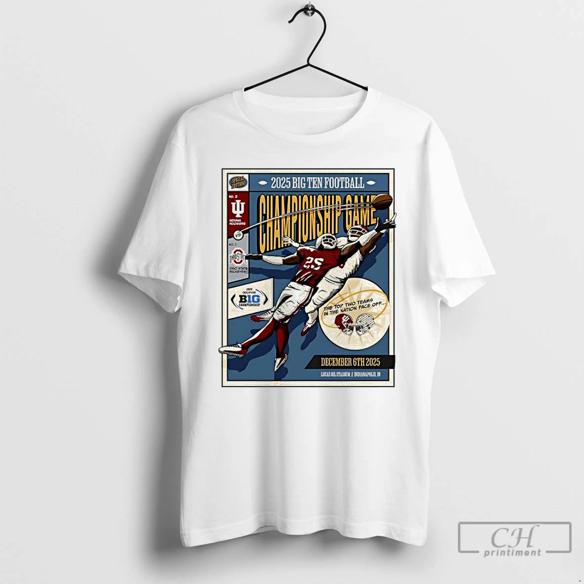 Classic Indiana Football 2025 Big Ten Football Championship Game Vintage T-Shirts, Hoodie, Sweatshirt | AU01DripNestTees.com