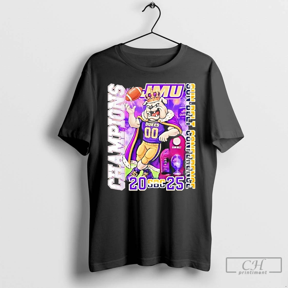Classic James Madison Dukes Sun Belt Conference Champions Mascot 2025 T-Shirts, Hoodie, Sweatshirt | AU01DripNestTees.com