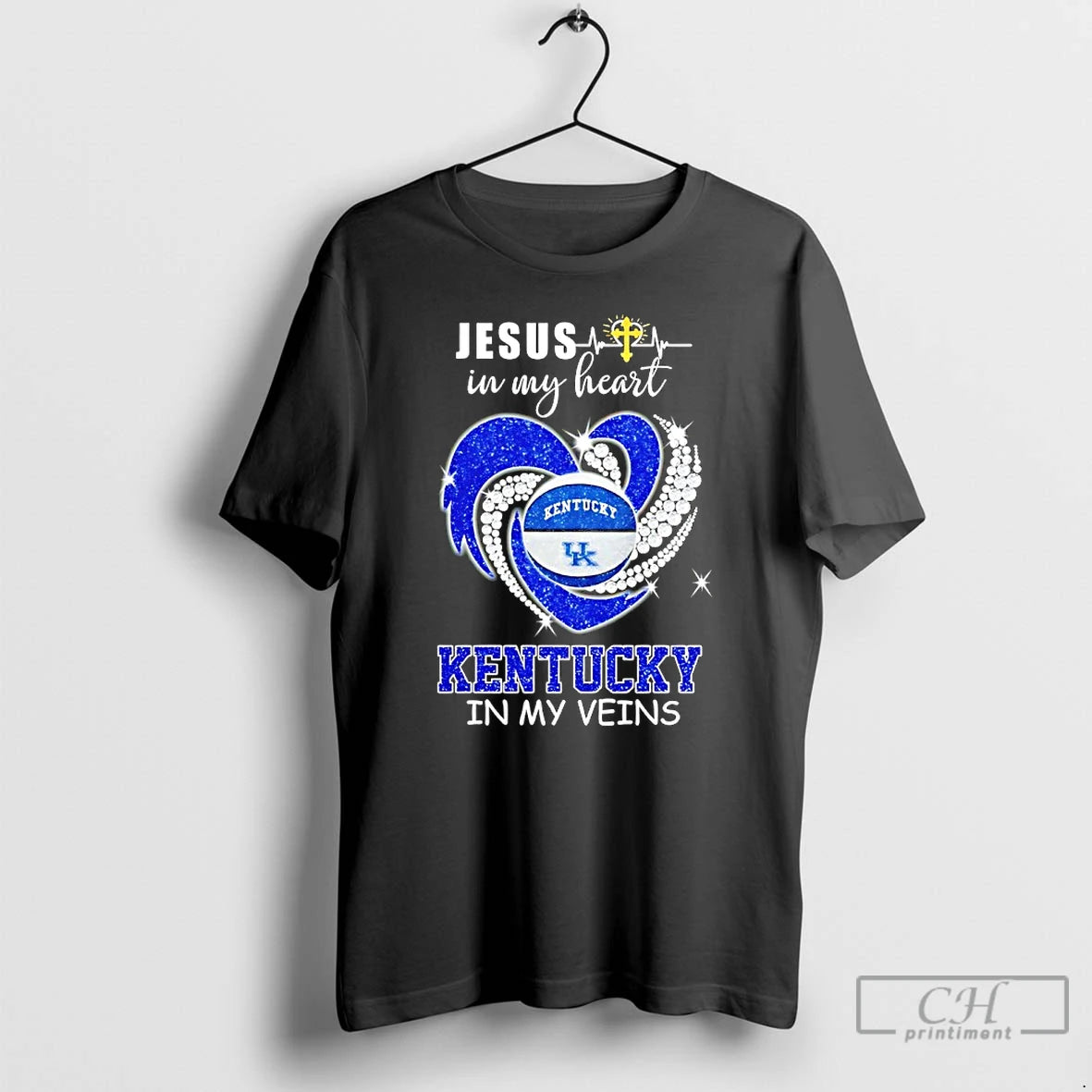 Classic Jesus In My Heart Kentucky Wildcats Basketball In My Veins T-Shirts, Hoodie, Sweatshirt | AU01DripNestTees.com