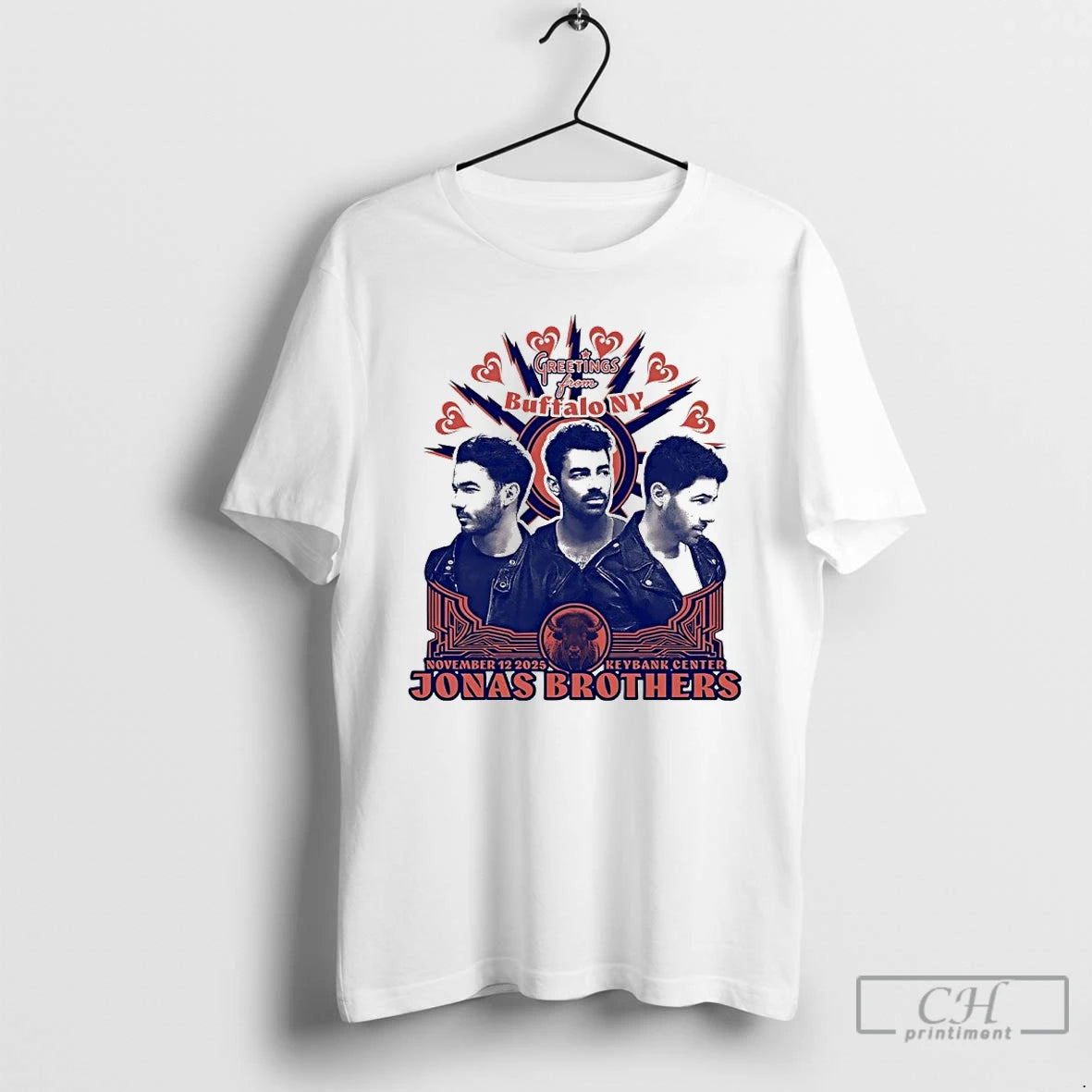 Classic Jonas Brothers Greetings From Buffalo Ny Keybank Center 2025 T-Shirts, Hoodie, Sweatshirt | AU01DripNestTees.com