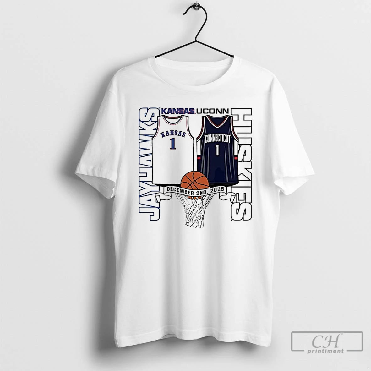 Classic Kansas Jayhawks Vs Uconn Huskies 2025 Basketball T-Shirts, Hoodie, Sweatshirt | AU01DripNestTees.com