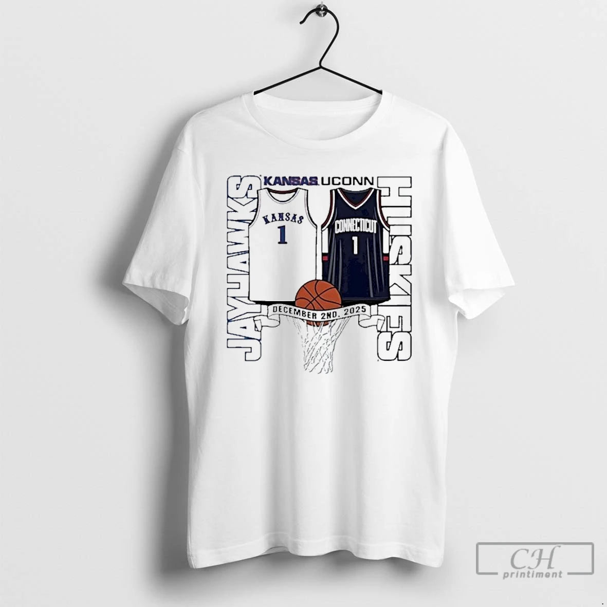 Classic Kansas Jayhawks Vs Uconn Huskies Basketball 2025 Gameday T-Shirts, Hoodie, Sweatshirt | AU01DripNestTees.com