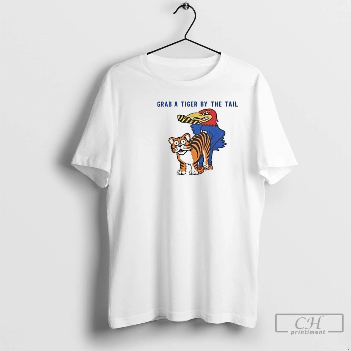 Classic Kansas Vs Missouri Rivalry Grab A Tiger By The Tail Circle White T Shirts Hoodie, Sweatshirt | AU01DripNestTees.com