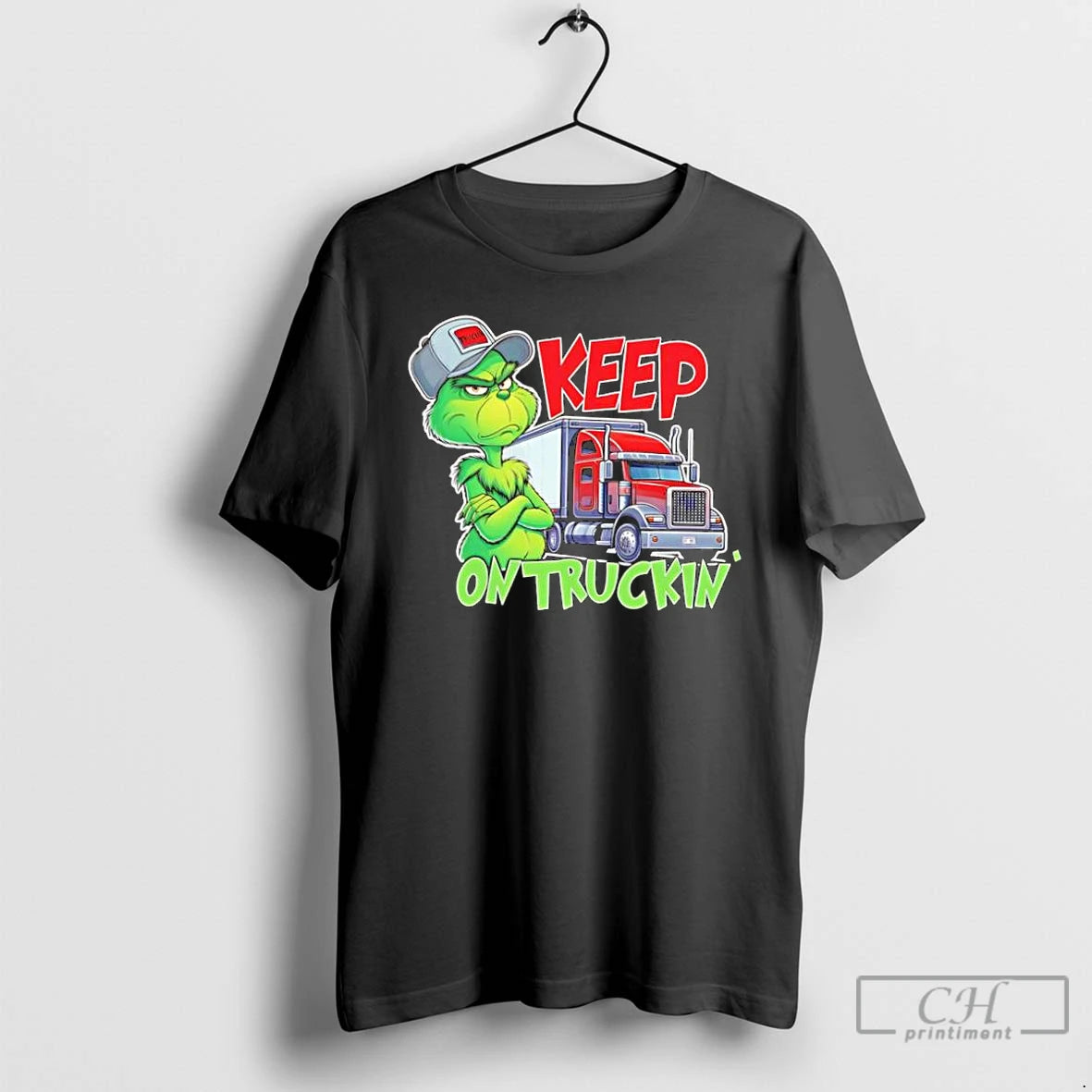 Classic Keep On Truckin Christmas Grinch Truck Driver T-Shirts, Hoodie, Sweatshirt | AU01DripNestTees.com
