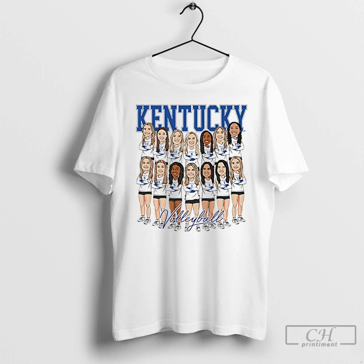 Classic Kentucky Womens Volleyball Ncaa Team Caricature 25 26 T-Shirts, Hoodie, Sweatshirt | AU01DripNestTees.com