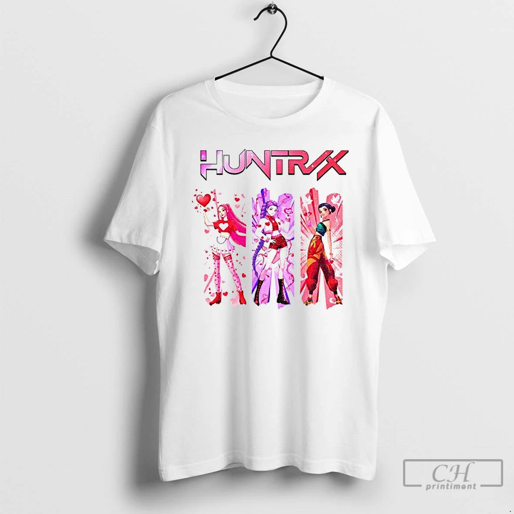 Classic Kpop Huntrix Valentine K Pop Demon Hunters Happy Valentine T-Shirts, Hoodie, Sweatshirt | AU01DripNestTees.com