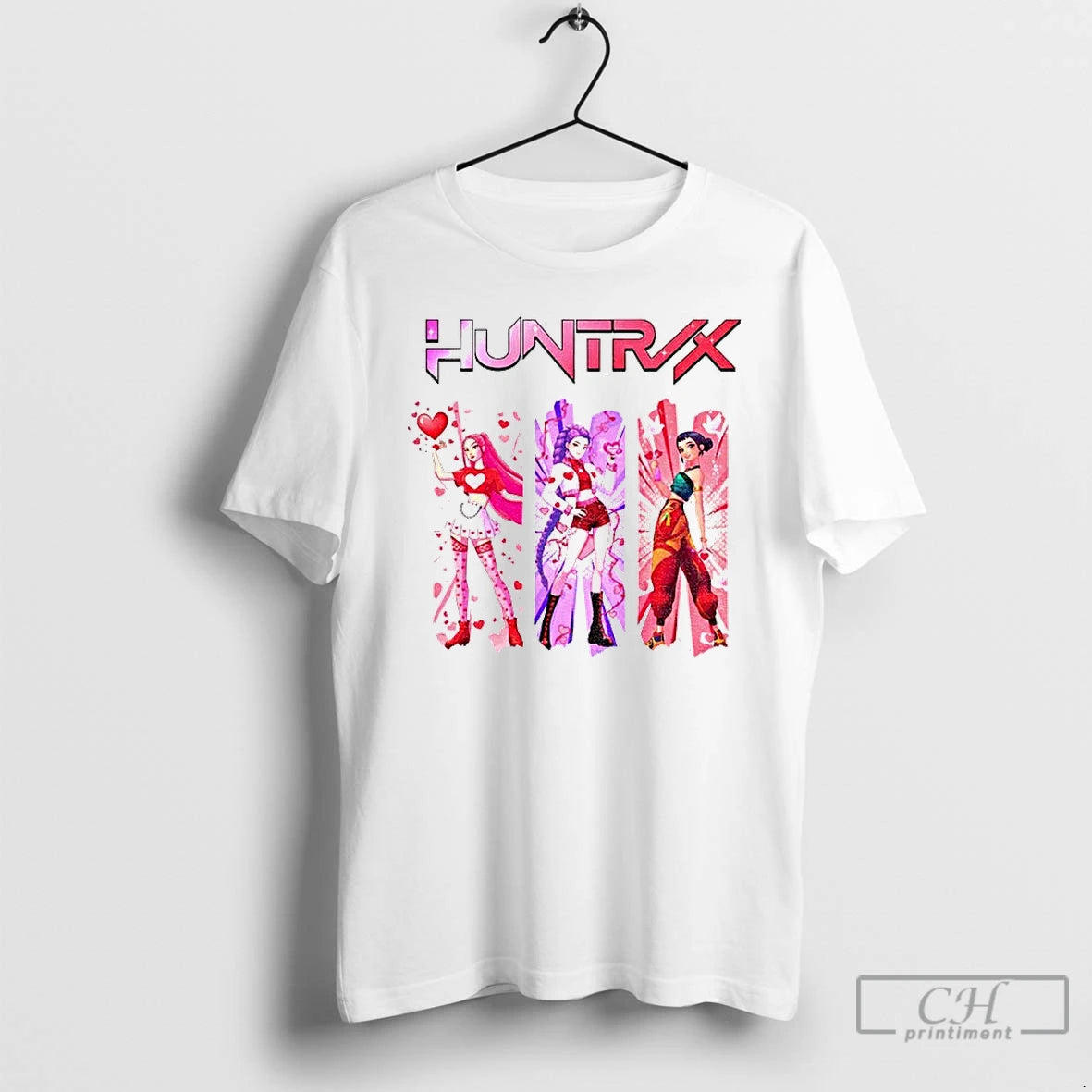 Classic Kpop Huntrix Valentine K Pop Demon Hunters Happy Valentine T-Shirts, Hoodie, Sweatshirt | AU01DripNestTees.com
