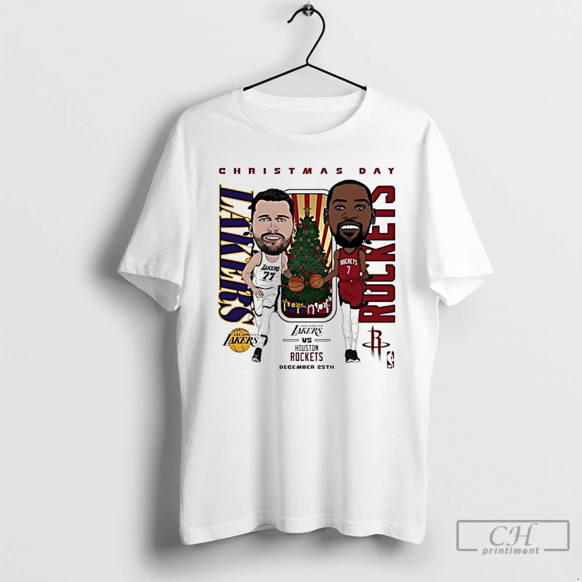 Classic Lakers Vs Rockets 2025 Nba Christmas Day Match Up T-Shirts, Hoodie, Sweatshirt | AU01DripNestTees.com