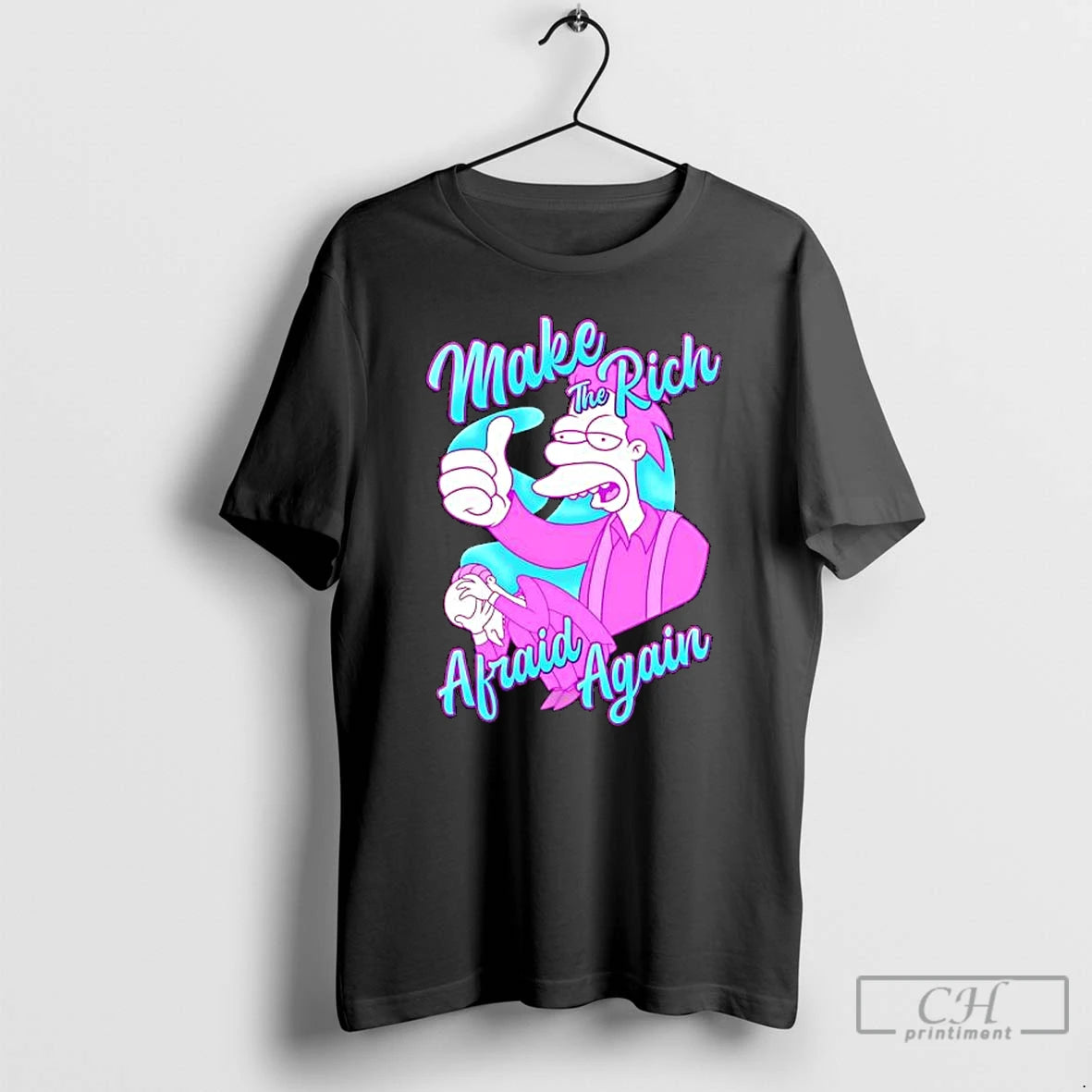 Classic Lenny Leonard The Simpsons Make The Rich Afraid Again T-Shirts, Hoodie, Sweatshirt | AU01DripNestTees.com