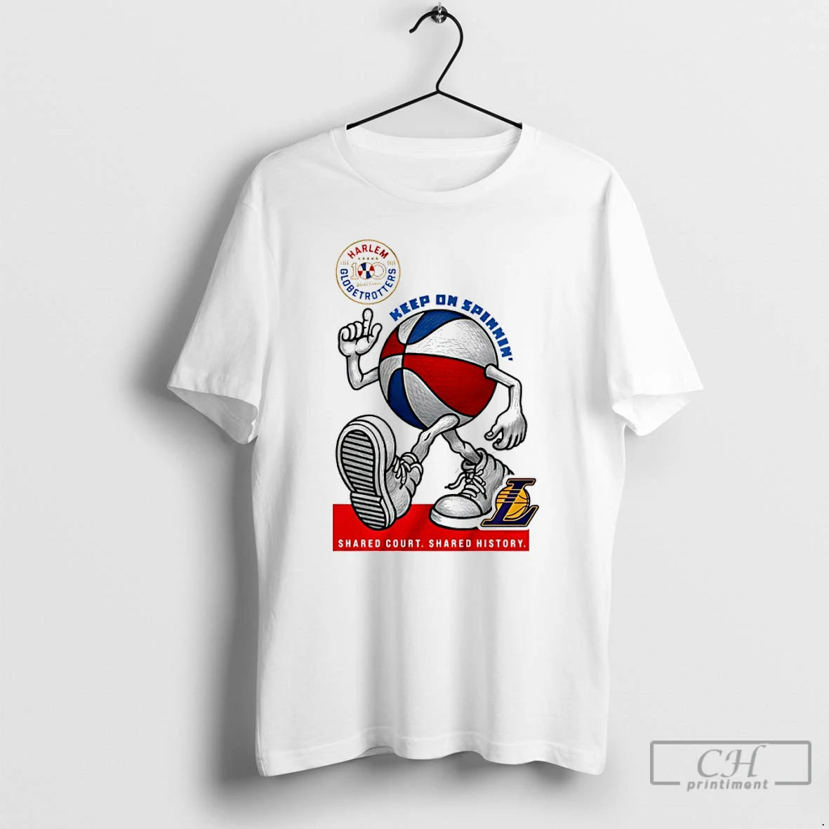 Classic Los Angeles Lakers X Harlem Globetrotters Keep On Spinning 2026 T-Shirts, Hoodie, Sweatshirt | AU01DripNestTees.com