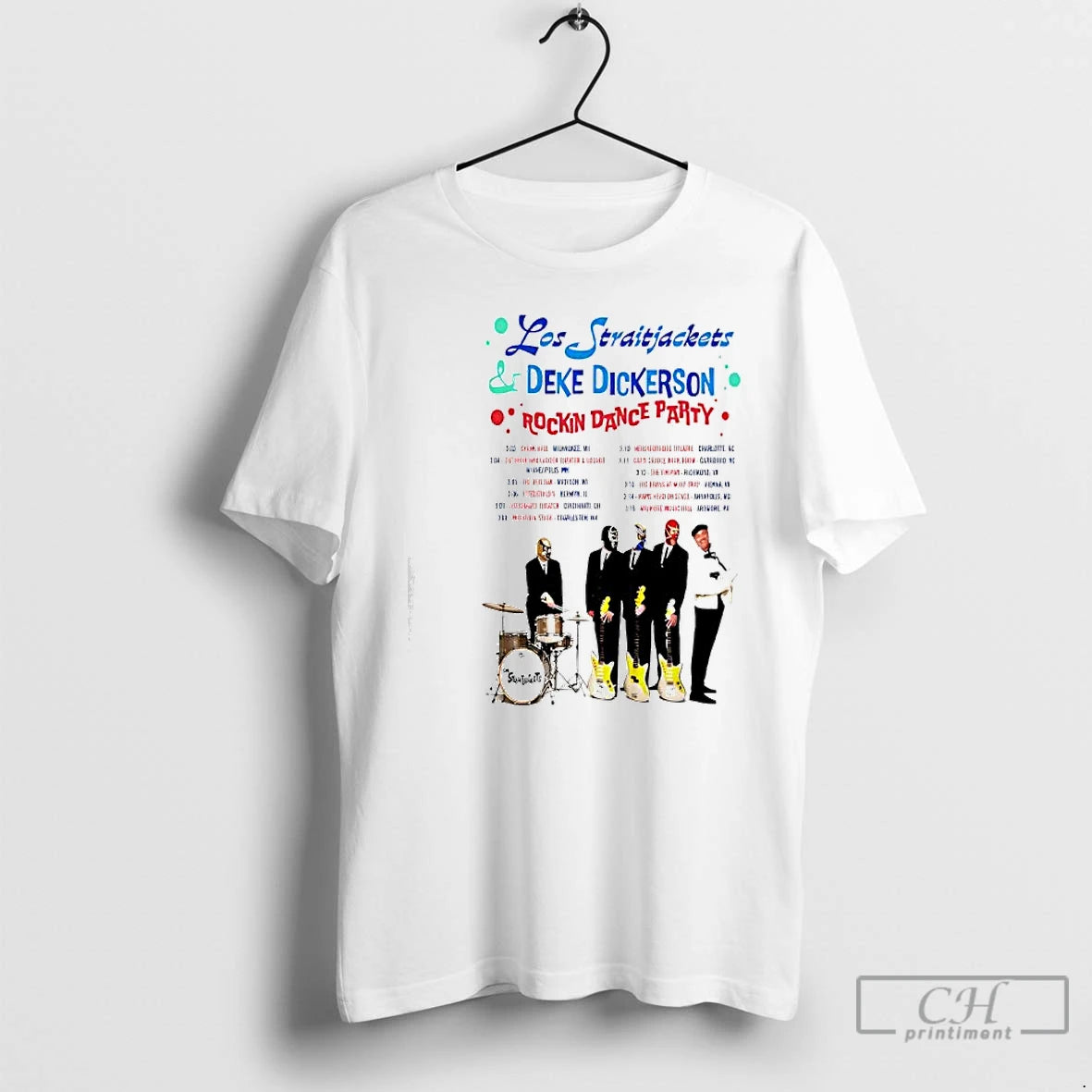 Classic Los Straitjackets Rockin Dance Party 2026 Shows T-Shirts, Hoodie, Sweatshirt | AU01DripNestTees.com