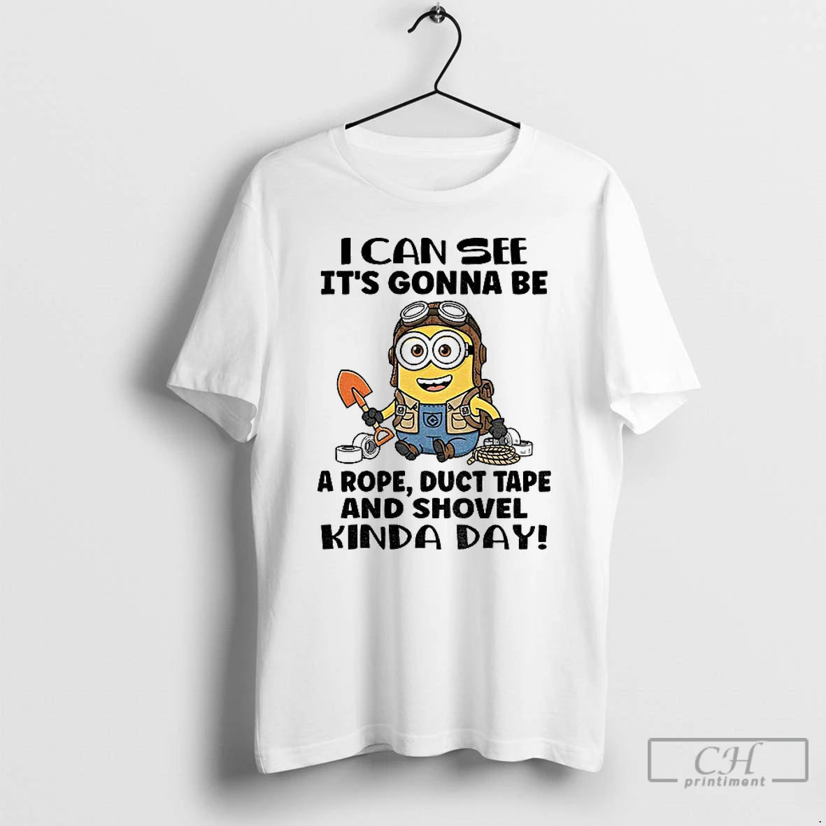 Classic Minion I Can See Its Gonna Be A Rope Duct Tape And Shovel Kinda T-Shirts, Hoodie, Sweatshirt | AU01DripNestTees.com