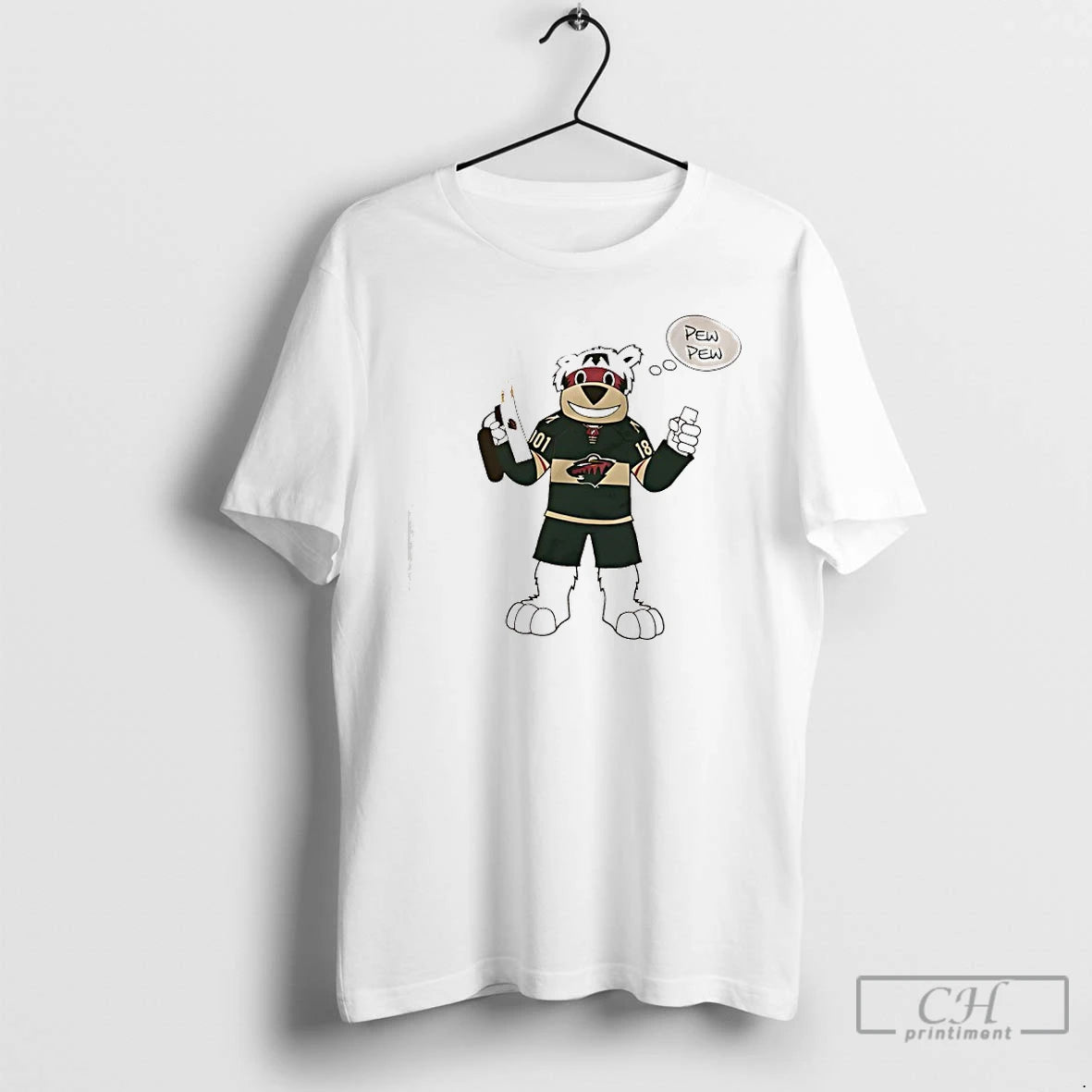 Classic Minnesota Wild Nordy Mascot Pew Pew T-Shirts, Hoodie, Sweatshirt | AU01DripNestTees.com