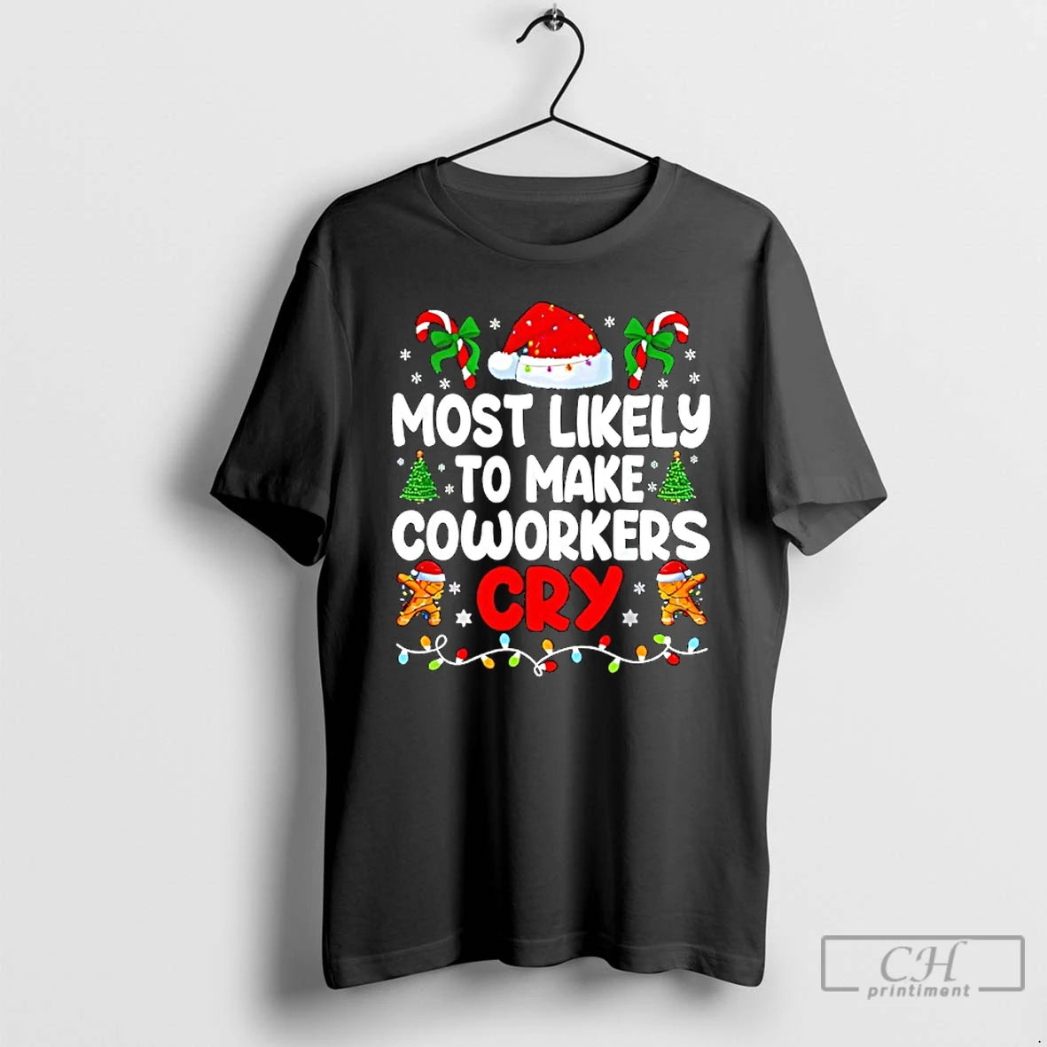 Classic Most Likely To Make Coworker Cry Matching Office Xmas T-Shirts, Hoodie, Sweatshirt | AU01DripNestTees.com