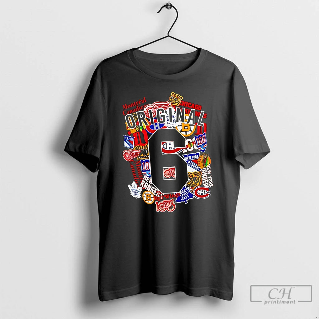 Classic Nhl Starter Black 6 Logo Collage T-Shirts, Hoodie, Sweatshirt | AU01DripNestTees.com