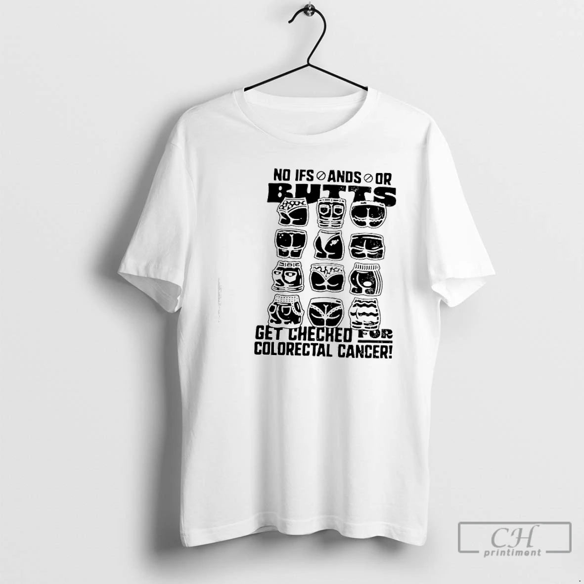 Classic No Ifs Ands Or Butts Get Checked For Colorectal Cancer T-Shirts, Hoodie, Sweatshirt | AU01DripNestTees.com