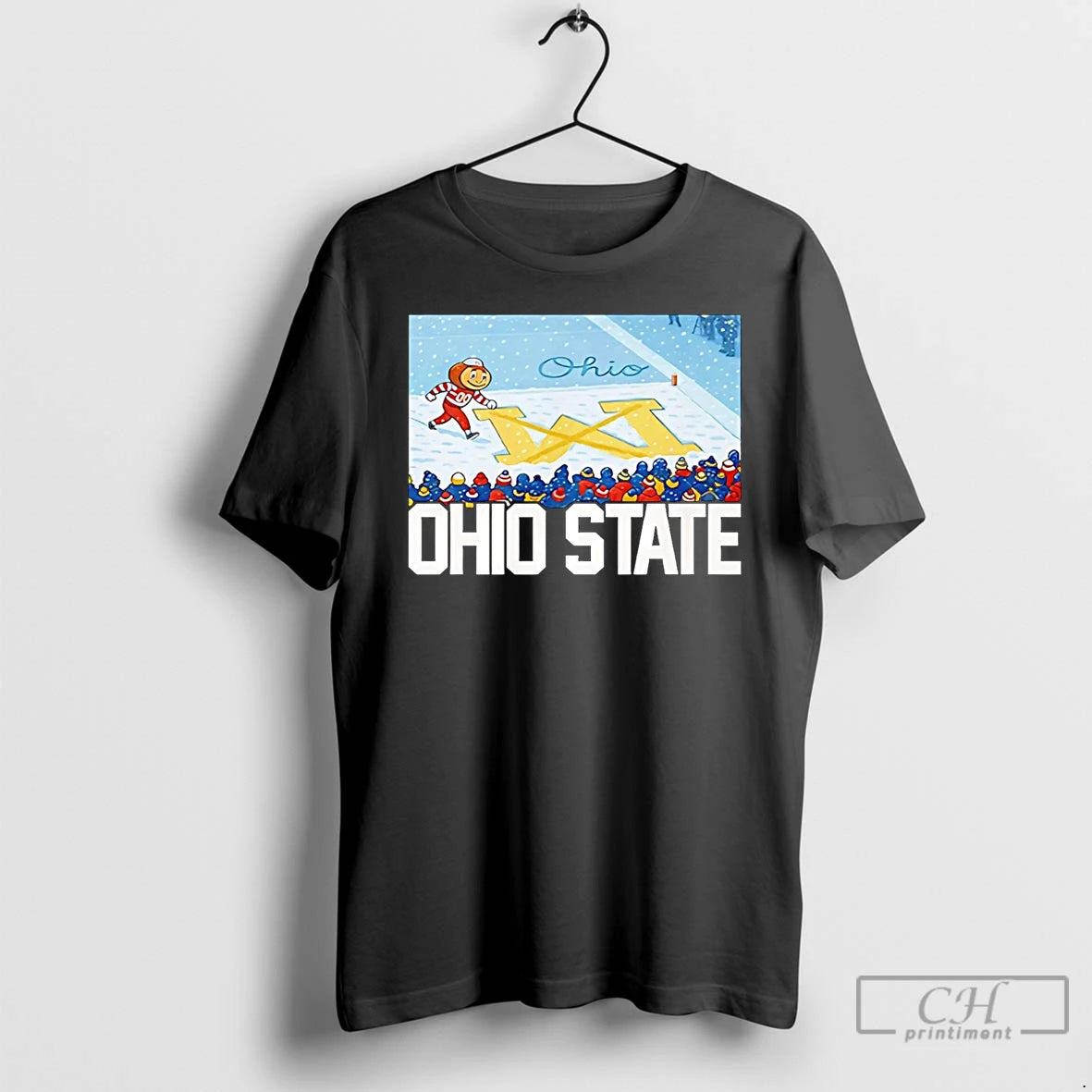 Classic Ohio Vs Michigan Rivalry Script Ohio On Big M T-Shirts, Hoodie, Sweatshirt | AU01DripNestTees.com