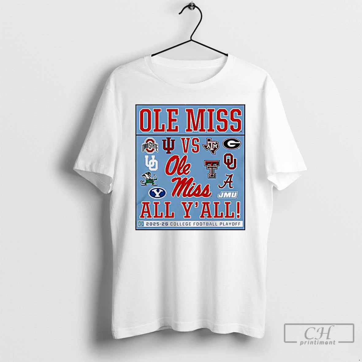Classic Ole Miss Vs All Yall 2025 2026 Cfp Logo T-Shirts, Hoodie, Sweatshirt | AU01DripNestTees.com