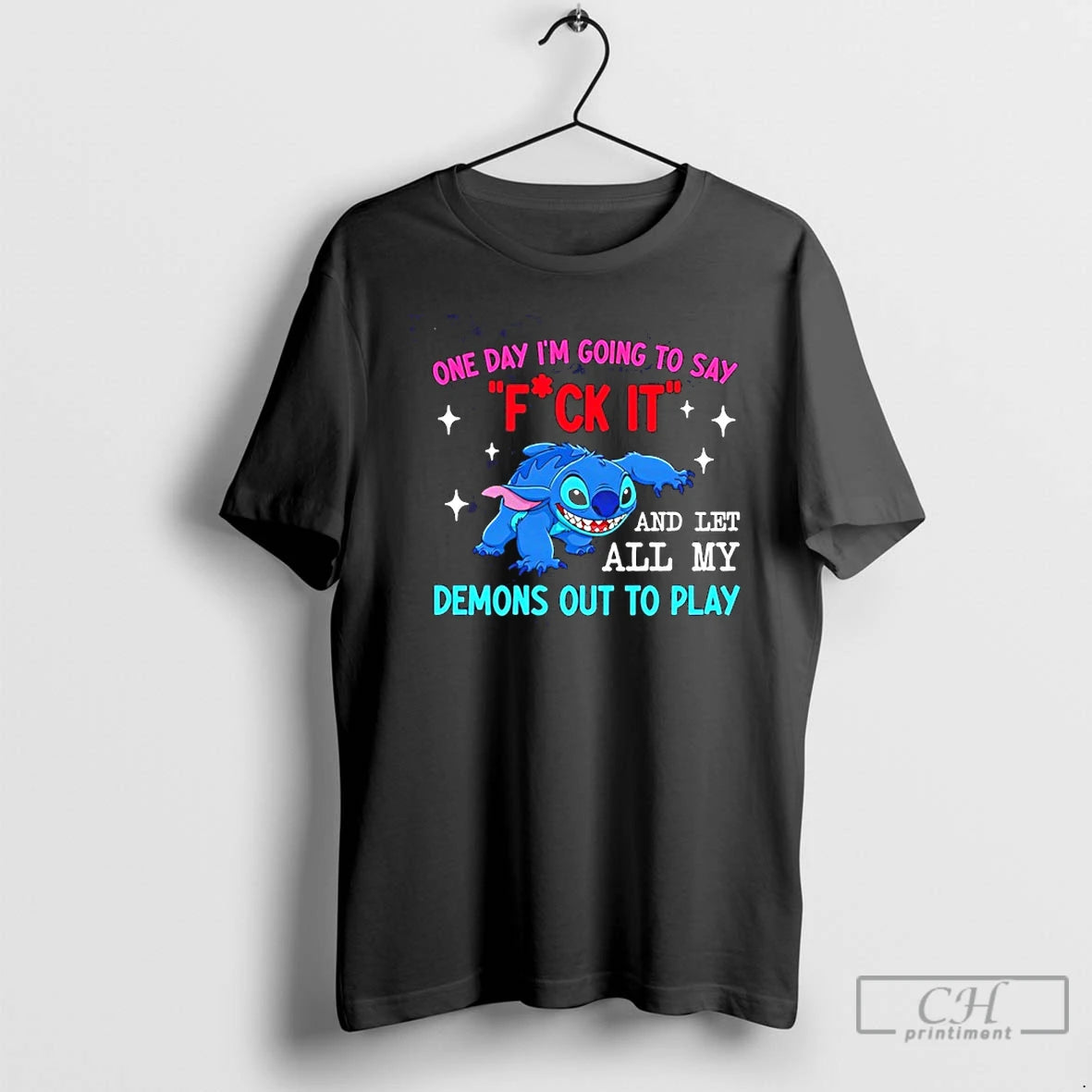 Classic One Day Im Going To Say Fck It And Let All My Demons Out T-Shirts, Hoodie, Sweatshirt | AU01DripNestTees.com