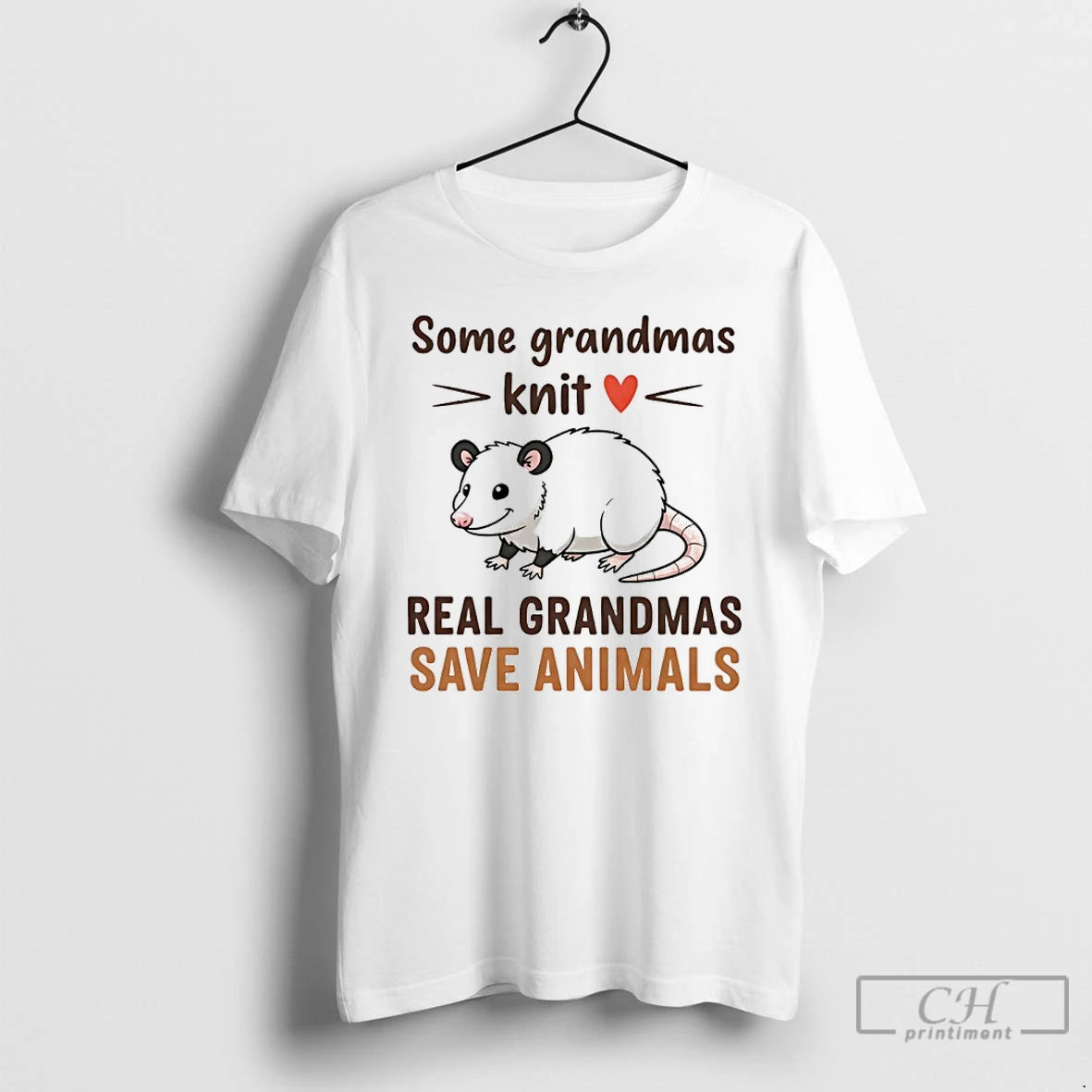 Classic Opossum Some Grandmas Knit Real Grandmas Save Animals T-Shirts, Hoodie, Sweatshirt | AU01DripNestTees.com