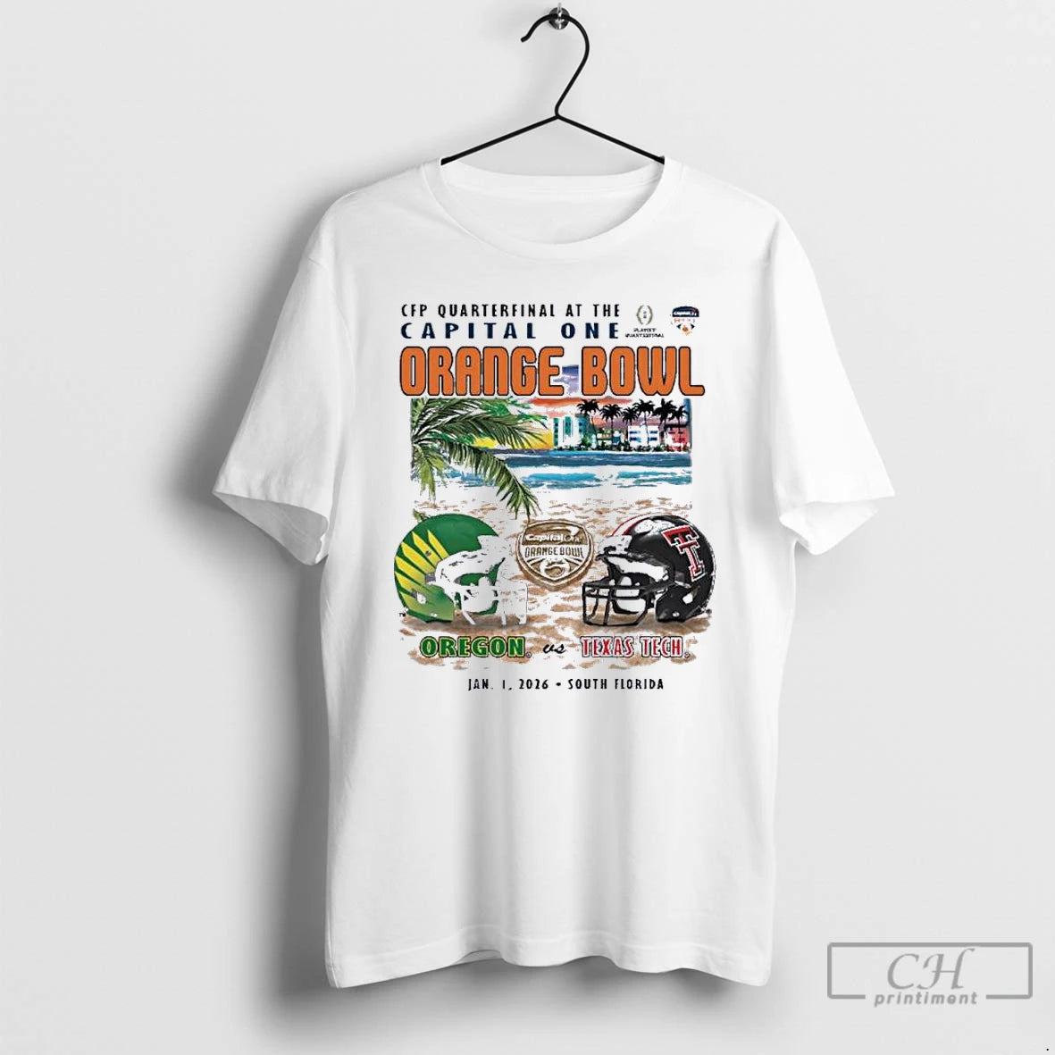 Classic Oregon Vs Texas Tech 2026 Orange Bowl Sobe Showdown Beach T-Shirts, Hoodie, Sweatshirt | AU01DripNestTees.com