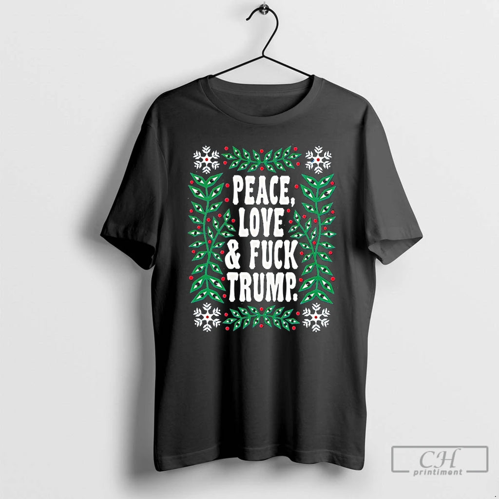 Classic Peace Love And Fuck Trump T-Shirts, Hoodie, Sweatshirt | AU01DripNestTees.com