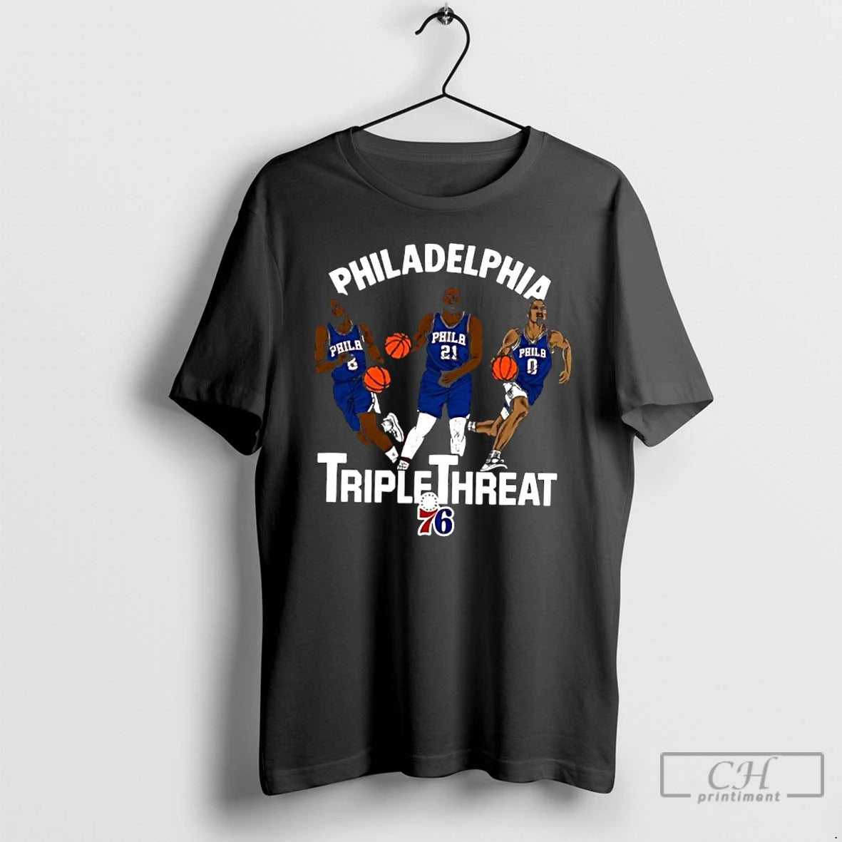Classic Philadelphia 76ers Triple Threat Player T-Shirts, Hoodie, Sweatshirt | AU01DripNestTees.com