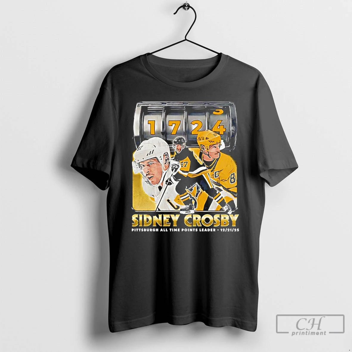 Classic Pittsburgh Penguins Sidney Crosby 1724 All Time Points Leader T-Shirts, Hoodie, Sweatshirt | AU01DripNestTees.com