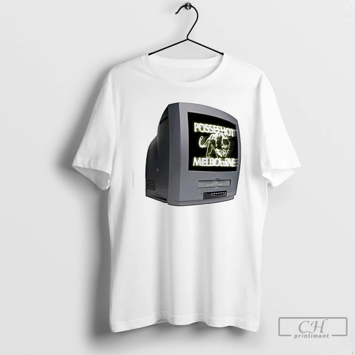 Classic Posseshot Melbourne Tv Glow Front Print T-Shirts, Hoodie, Sweatshirt | AU01DripNestTees.com