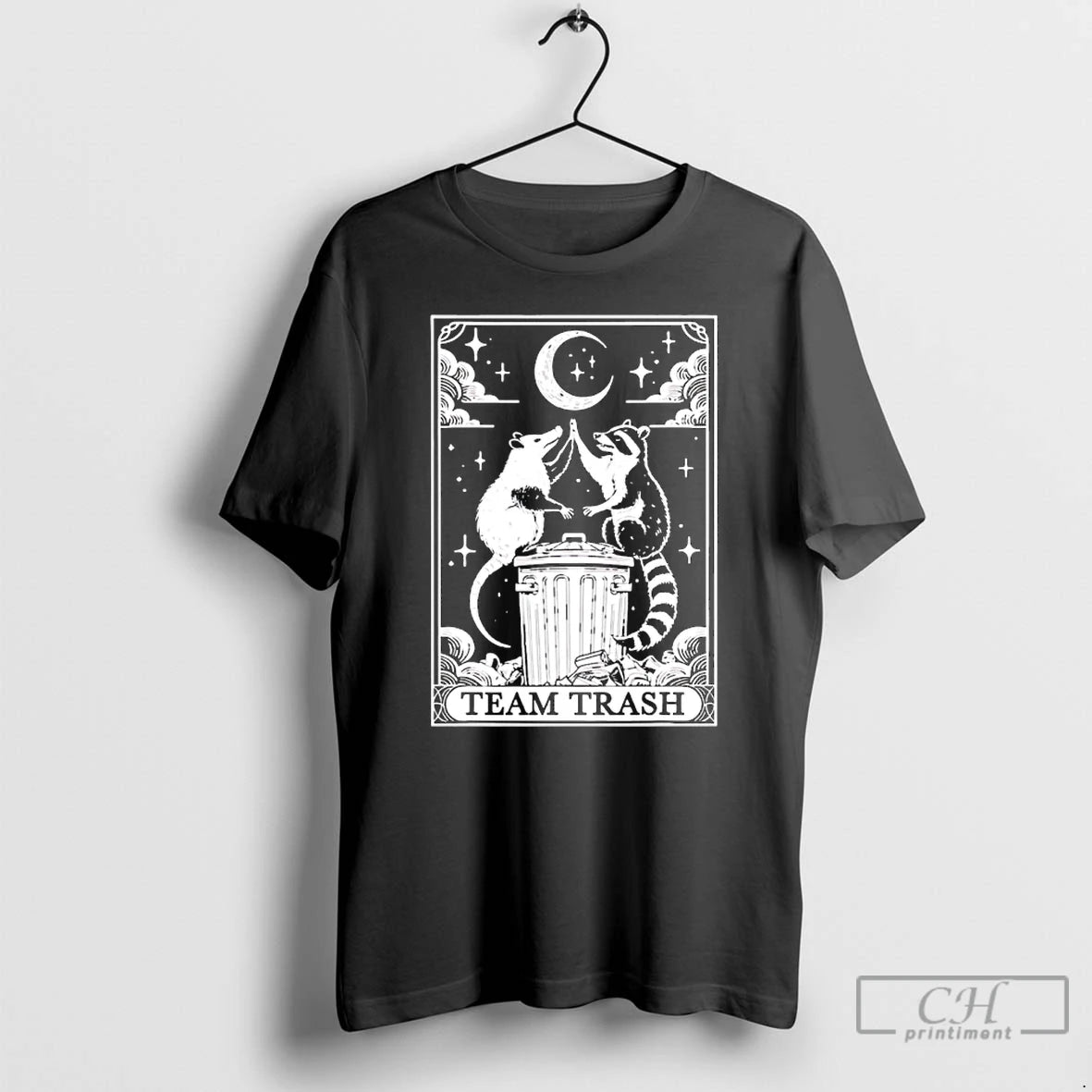 Classic Possum And Raccoon Team Trash Tarot Card T-Shirts, Hoodie, Sweatshirt | AU01DripNestTees.com