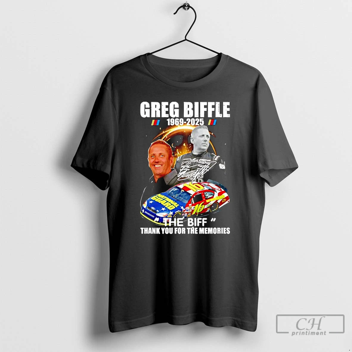Classic R I P Greg Biffle 1969 2025 Thank You For The Memories Signature T-Shirts, Hoodie, Sweatshirt | AU01DripNestTees.com