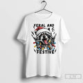 Classic Raccoon Santa Feral And Festive Christmas Light T-Shirts, Hoodie, Sweatshirt | AU01DripNestTees.com