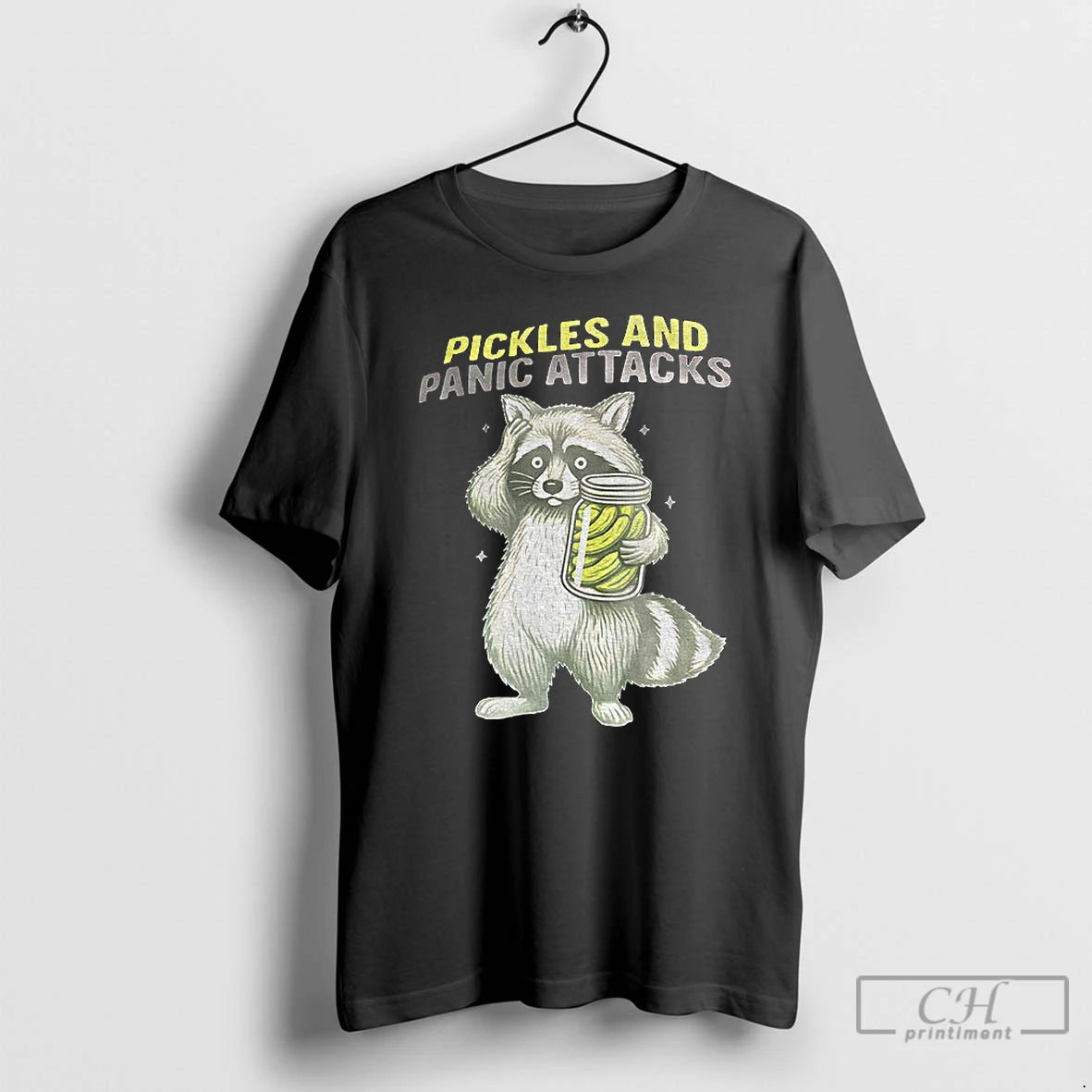 Classic Raccoon Pickles And Panic Attacks Vintage T-Shirts, Hoodie, Sweatshirt | AU01DripNestTees.com