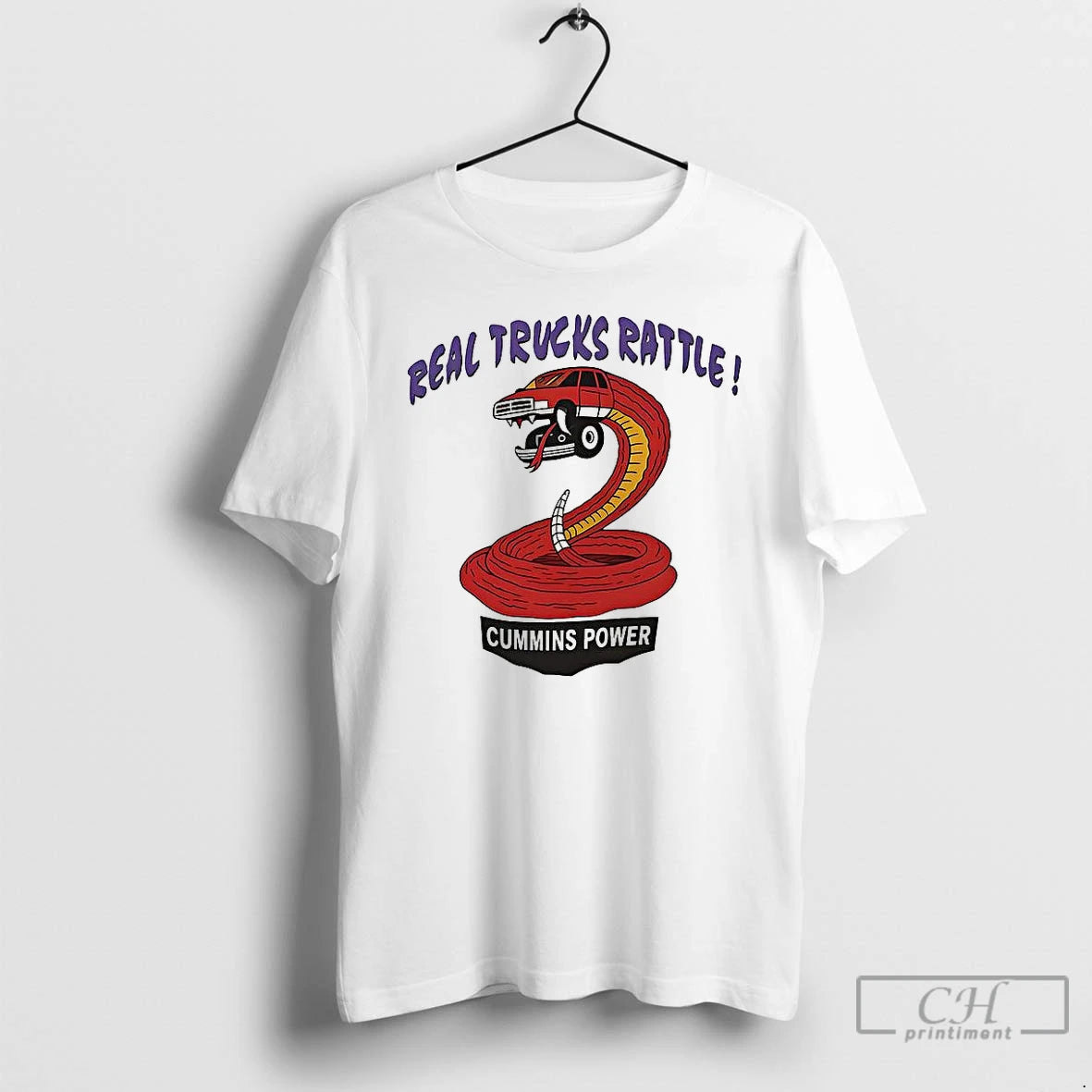 Classic Real Trucks Rattle Cummins Power Rattlesnake Truck T-Shirts, Hoodie, Sweatshirt | AU01DripNestTees.com