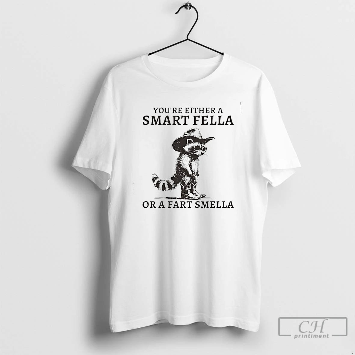 Classic Retro Smart Fella Raccoon Youre Either A Smart Fella T-Shirts, Hoodie, Sweatshirt | AU01DripNestTees.com