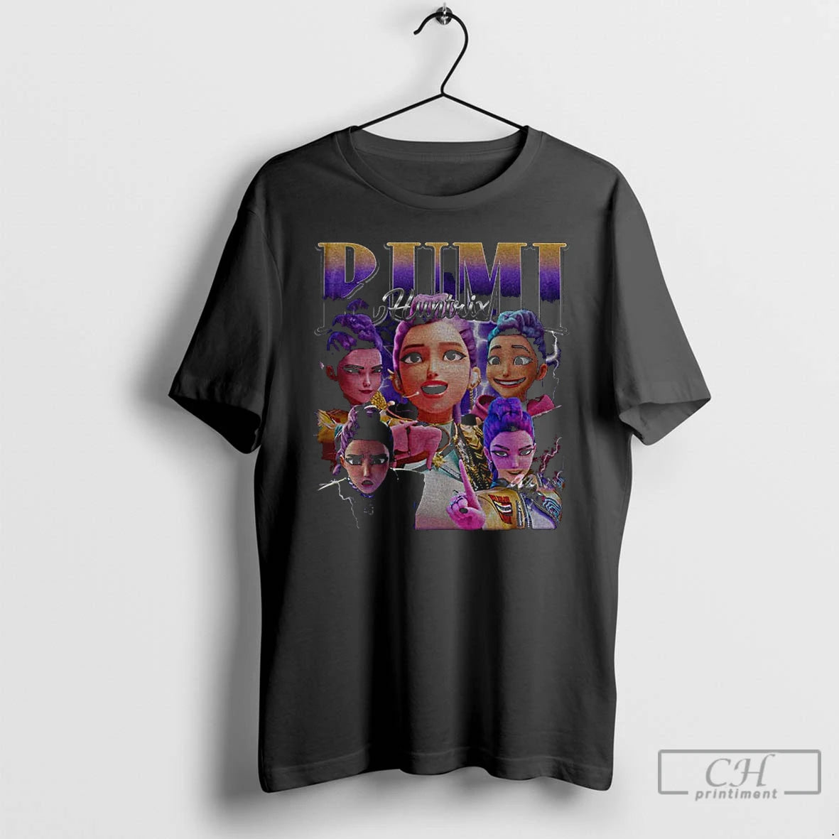 Classic Rumi Huntrix Kpop Demon Hunters 90s Bootleg T-Shirts, Hoodie, Sweatshirt | AU01DripNestTees.com