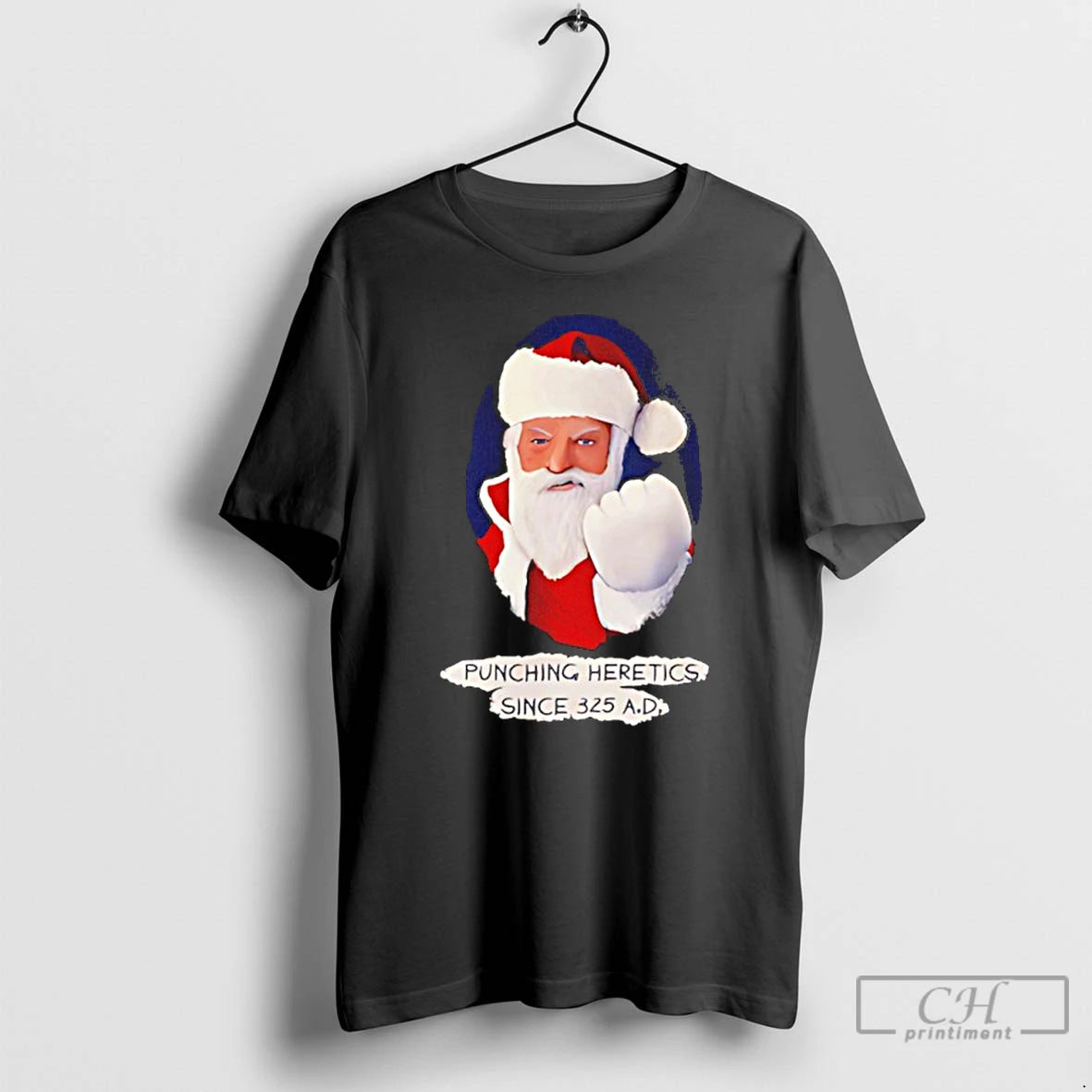 Classic Santa Punching Heretics Since 325 Ad Christmas T-Shirts, Hoodie, Sweatshirt | AU01DripNestTees.com
